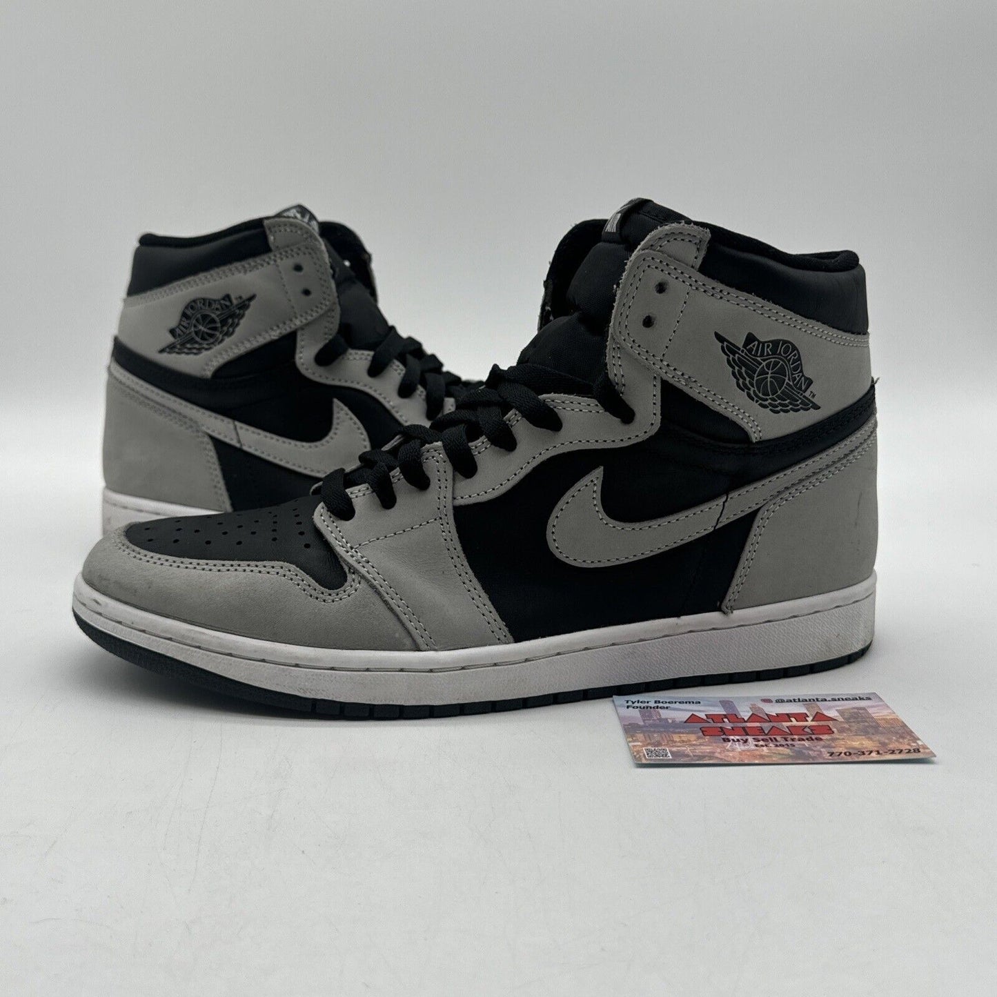 Size 10 - Jordan 1 Retro OG High Shadow 2.0 Grey Black Suede Retros