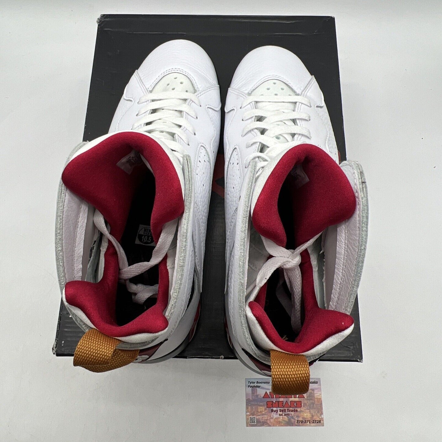 Size 10.5 - Jordan 7 Cardinal 2022 White Red Black Yellow (CU9307-106)