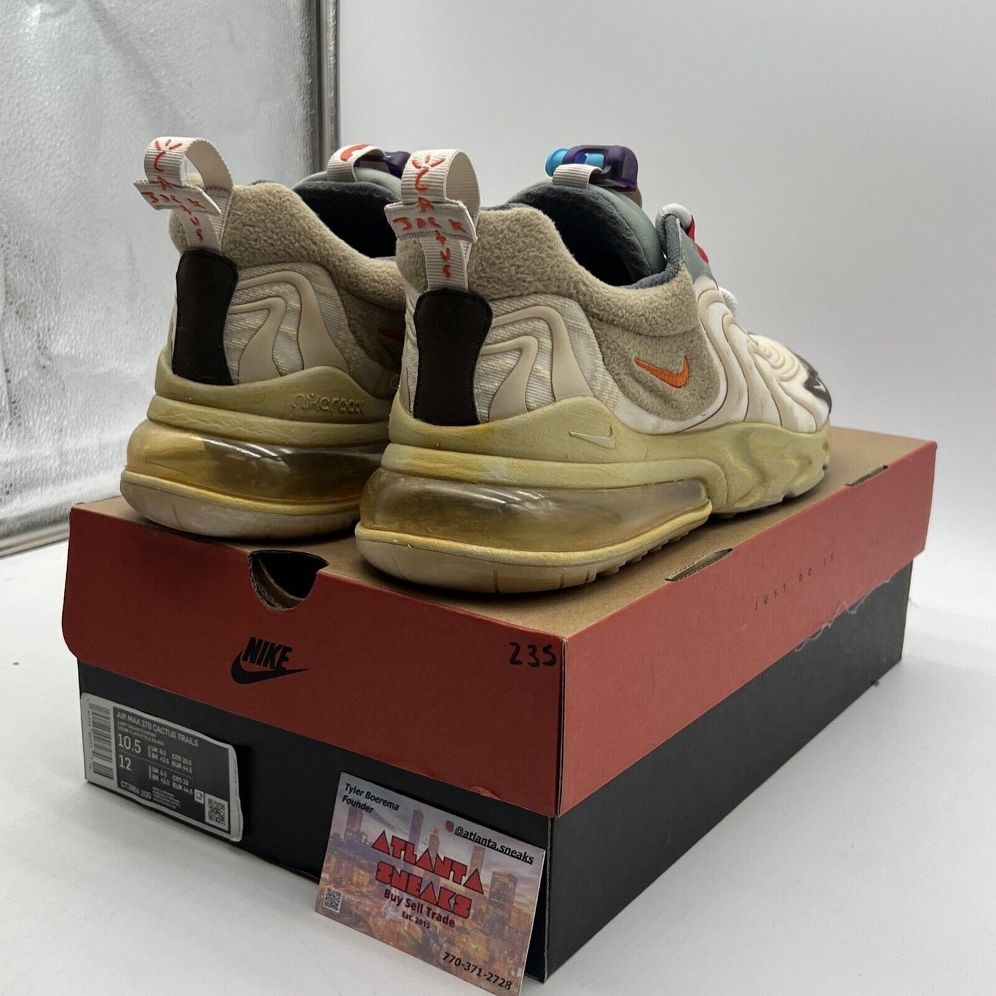 Size 10.5 - Nike Travis Scott x Air Max 270 React ENG Cactus Trails (CR2864-200)