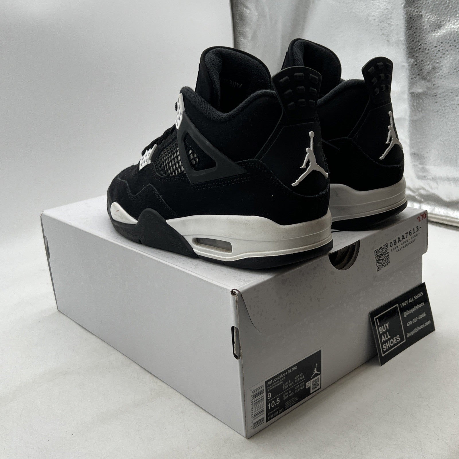Size 9 - Air Jordan 4 Retro White Thunder (FQ8138-001)