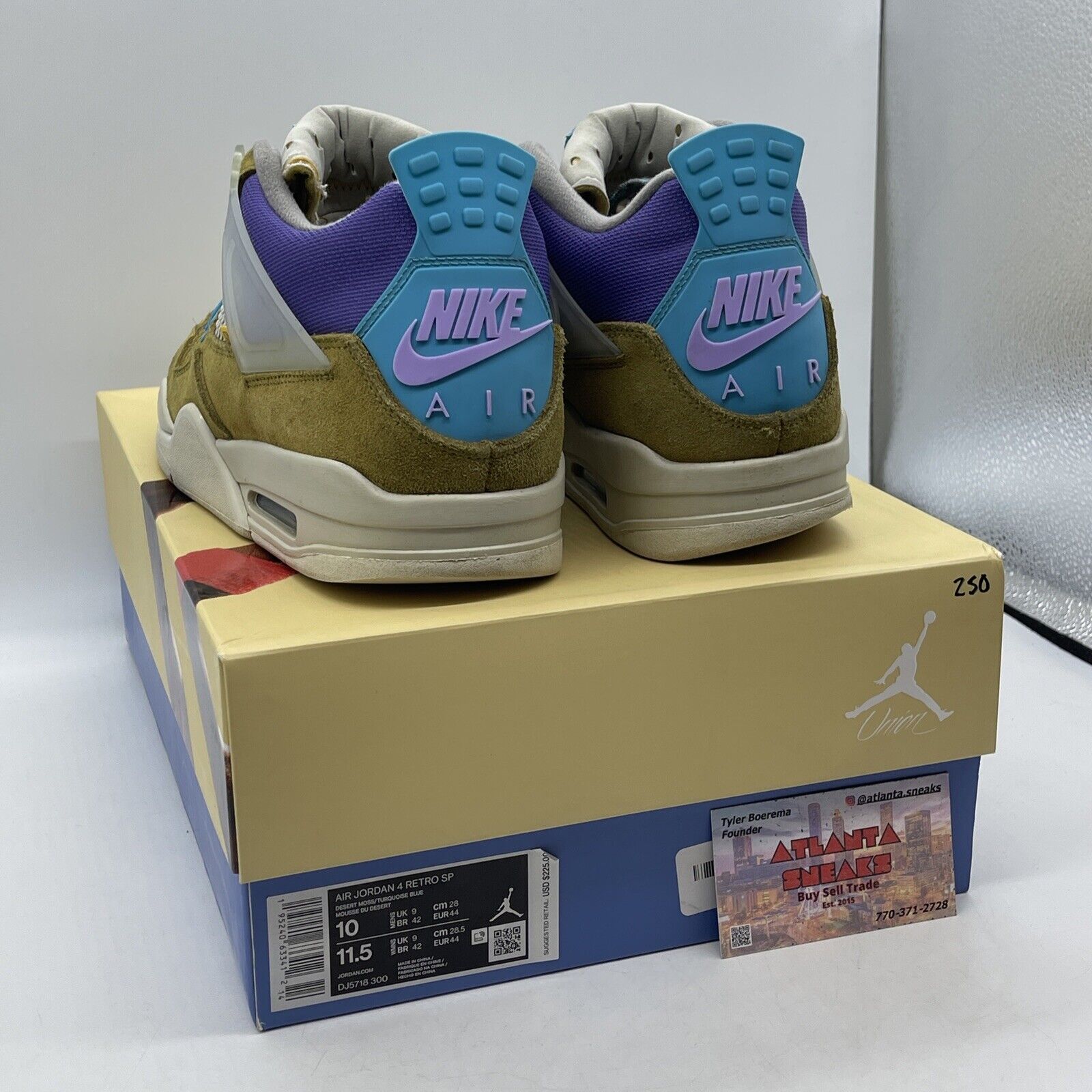 Size 10 - Jordan 4 Retro SP x Union 30th Anniversary Green Purple (DJ5718-300)