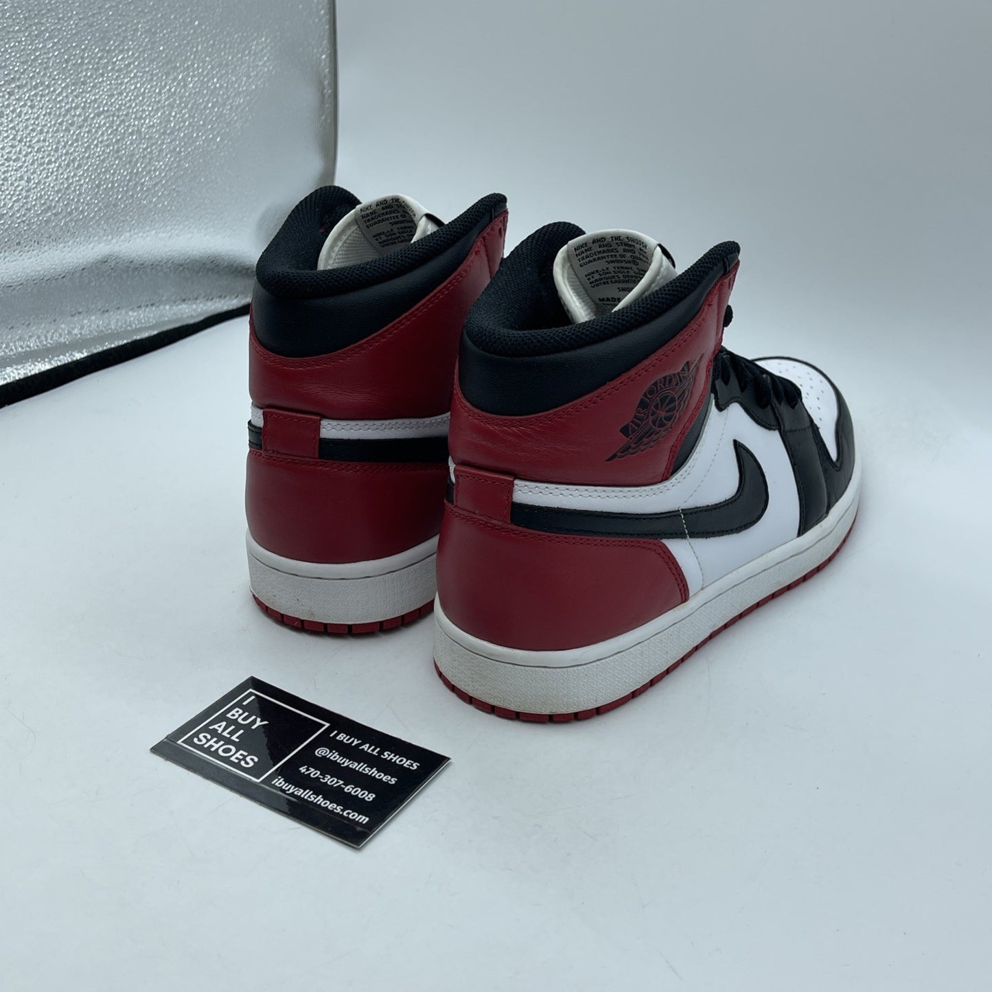 Size 9.5 - Air Jordan 1 Retro OG 2013 High Black Toe Leather (555088-184)