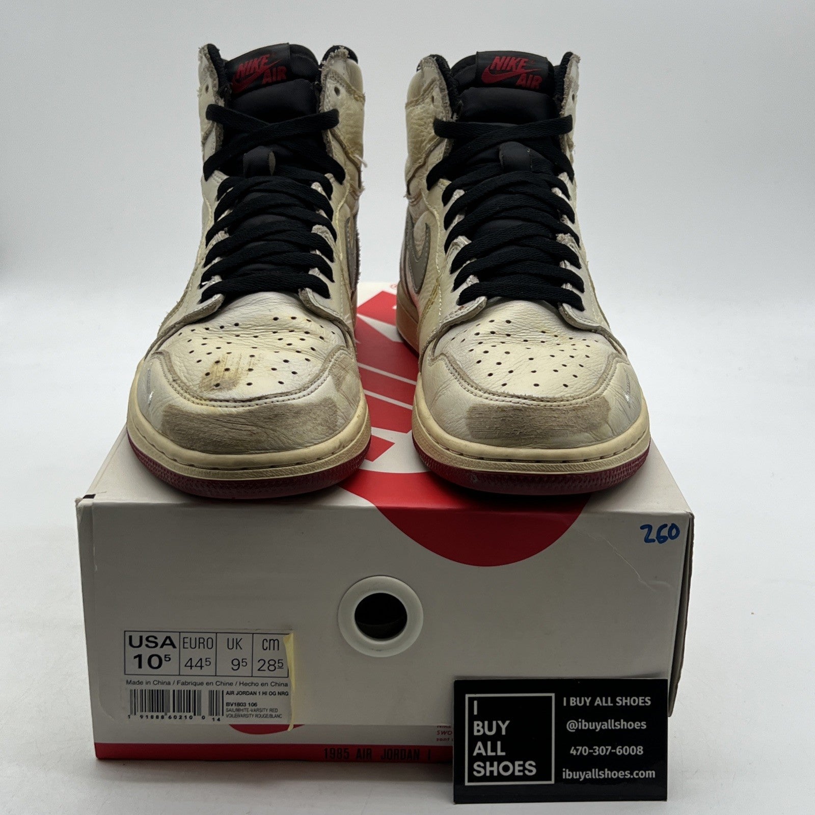 Size 10.5 - Air Jordan 1 Retro High OG Nigel Sylvester 2018 (BV1803-106)