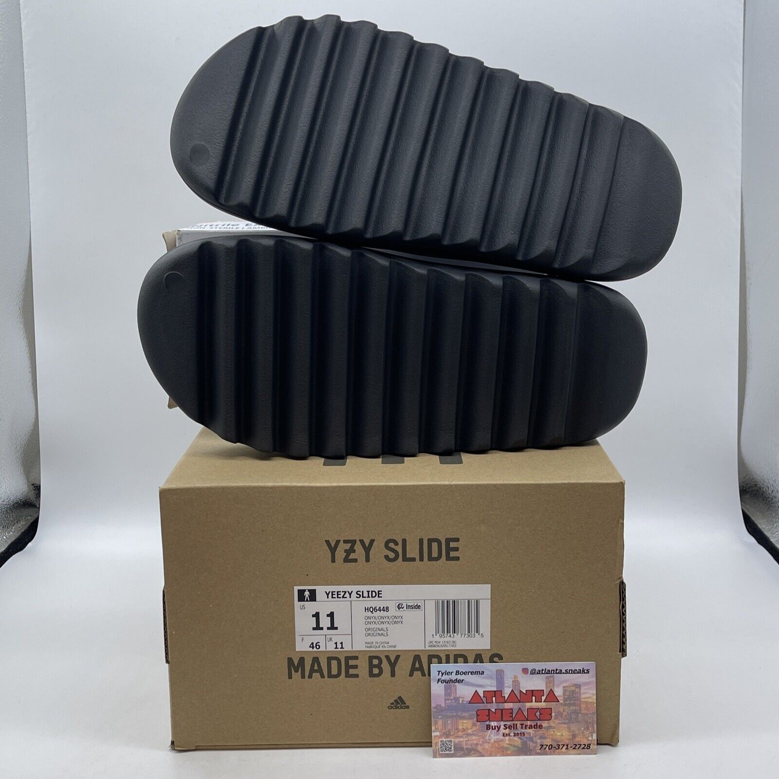 Size 11 - Adidas Yeezy Slide Onyx Black (HQ6448)