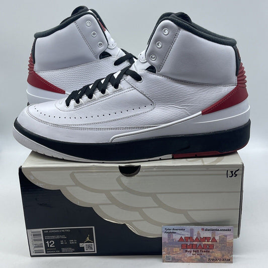 Size 12 - Jordan 2 Retro Mid Chicago Red Black White Leather (DX2454-106)