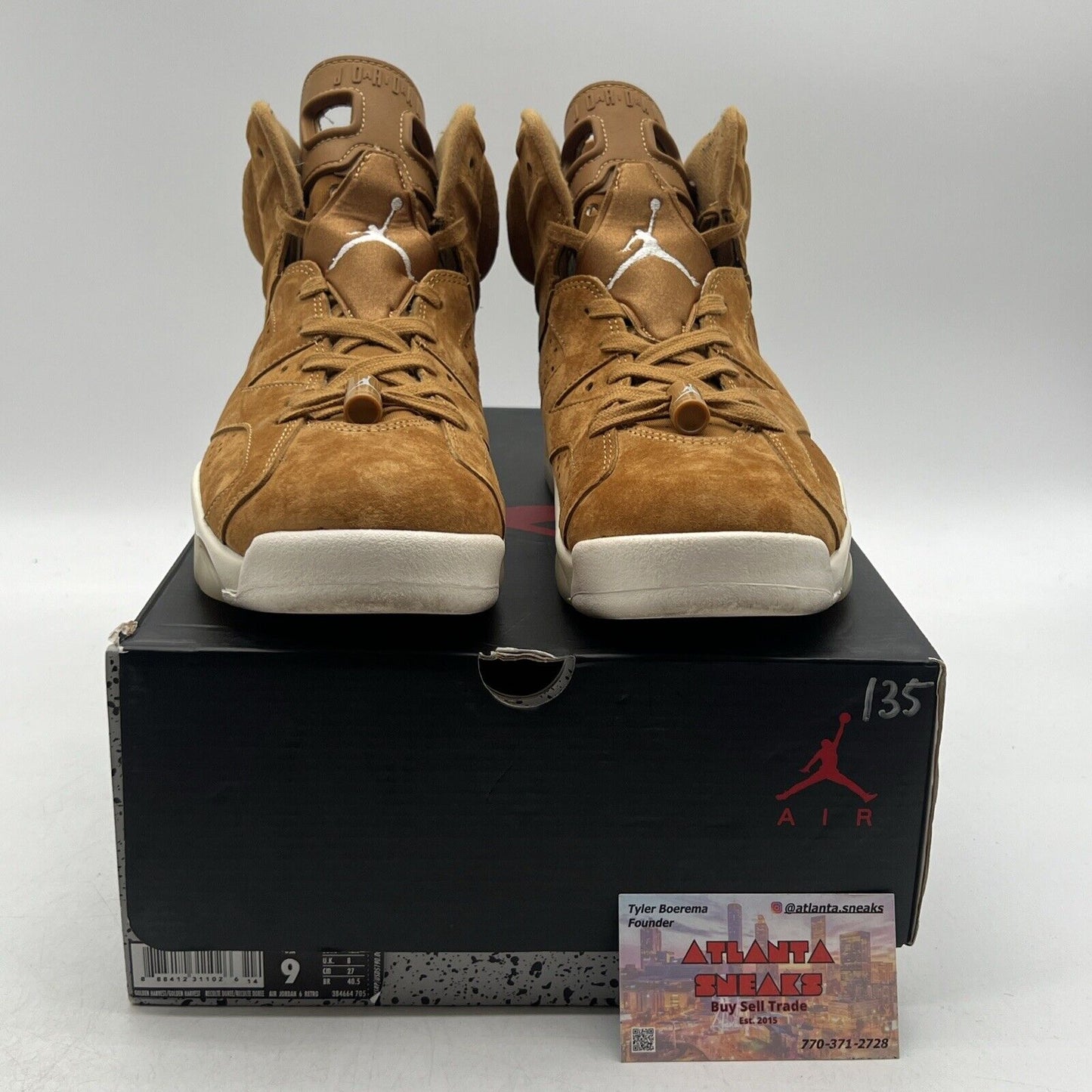 Size 9 - Air Jordan 6 Retro Wheat White Suede (384664-705)