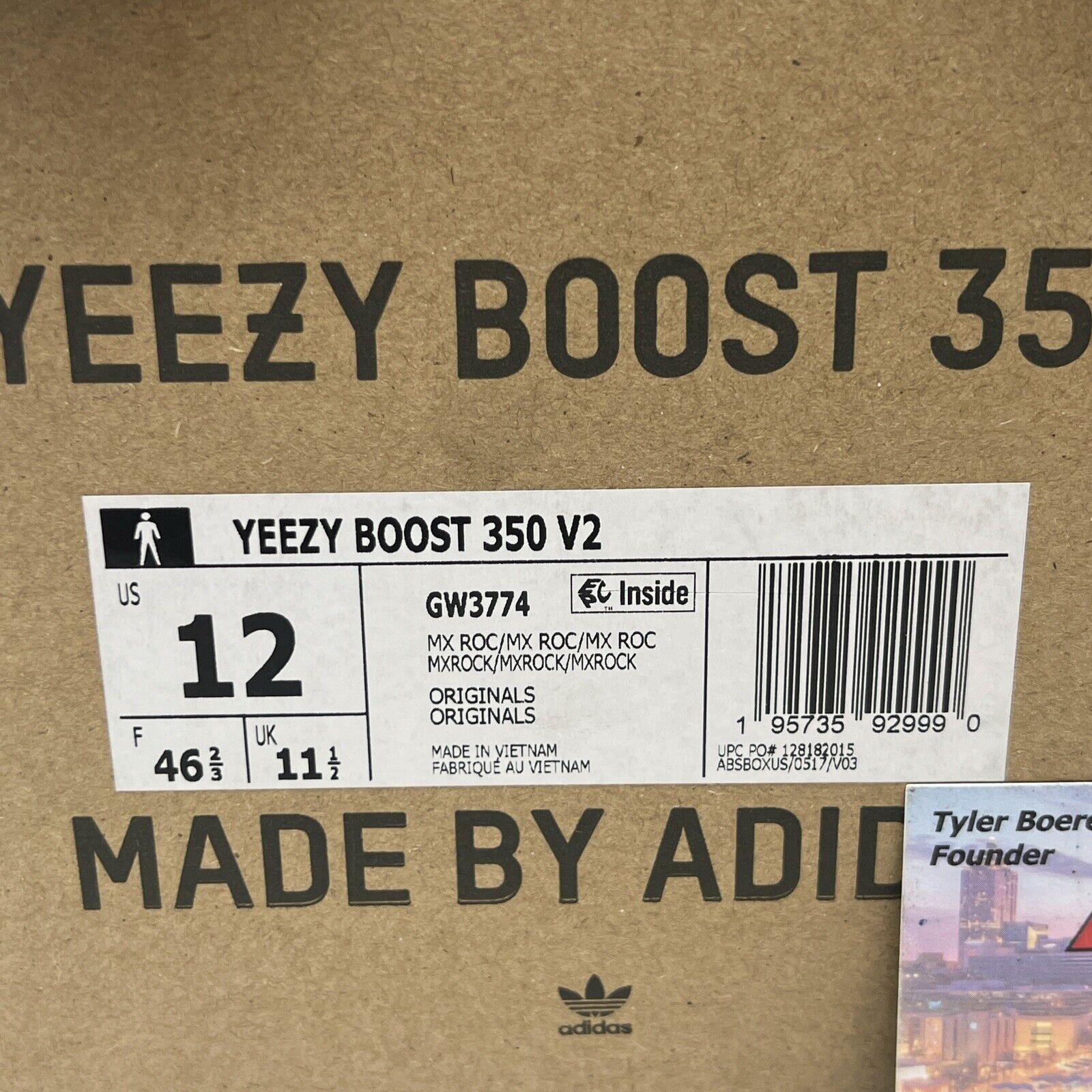 Size 12 - adidas Yeezy Boost 350 V2 Low MX Rock Black Brown (GW3774)