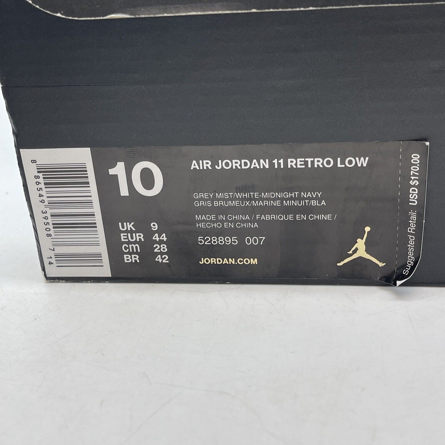 Size 10 - Air Jordan 11 Retro Low Georgetown Grey Suede Blue Leather (528895-007