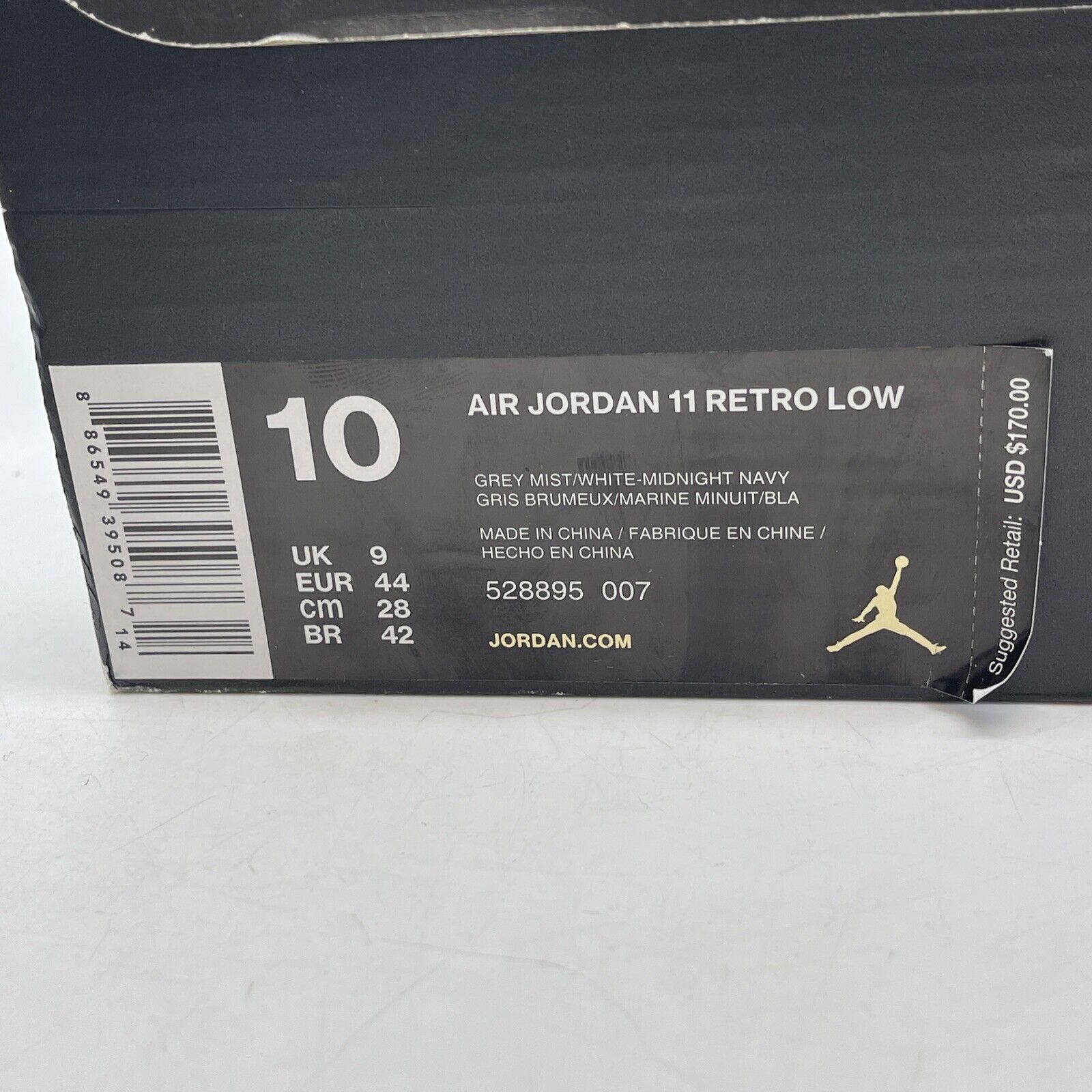 Size 10 - Air Jordan 11 Retro Low Georgetown Grey Suede Blue Leather (528895-007