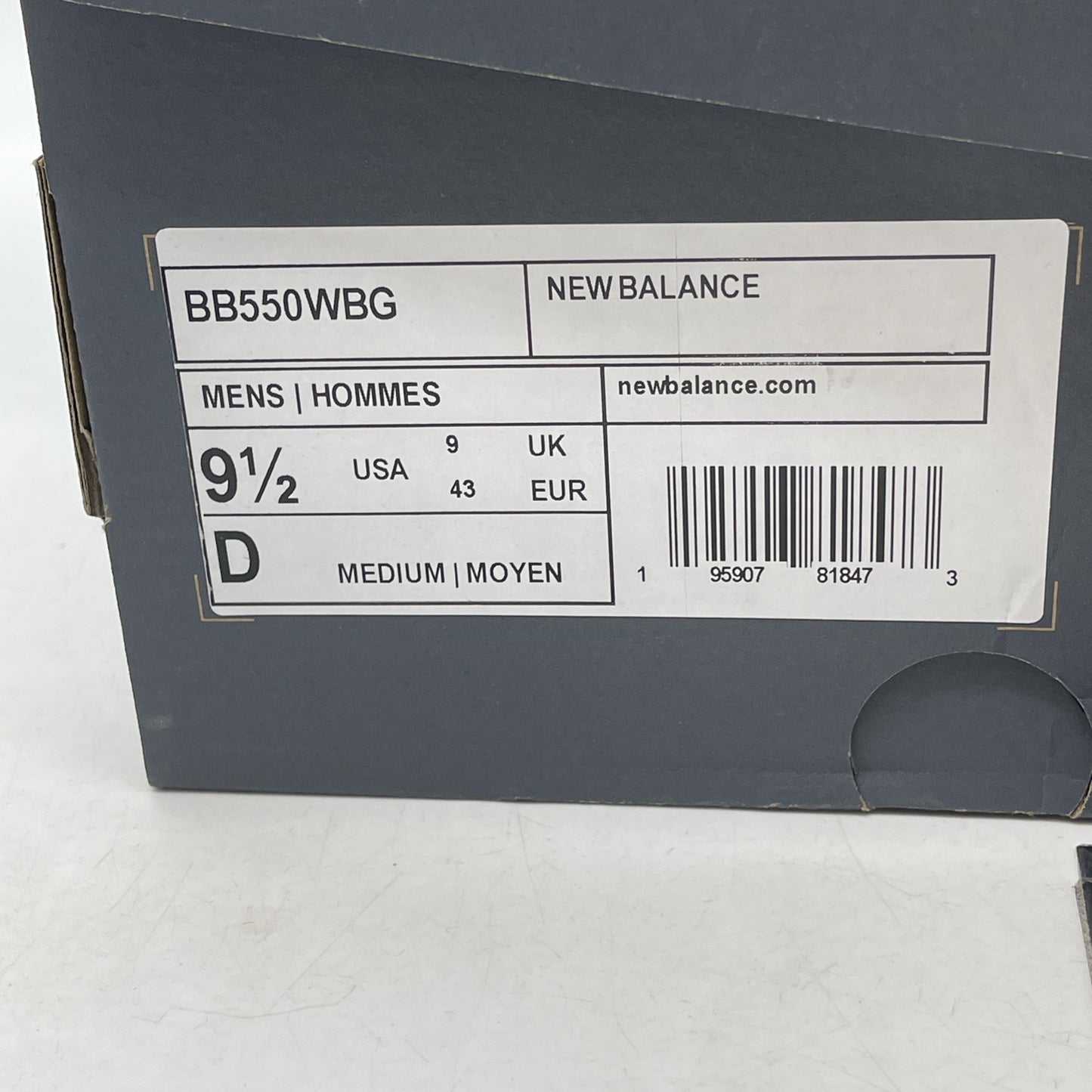 Size 9.5 - New Balance 550 Burgundy Turquoise Leather (BB550WBG)