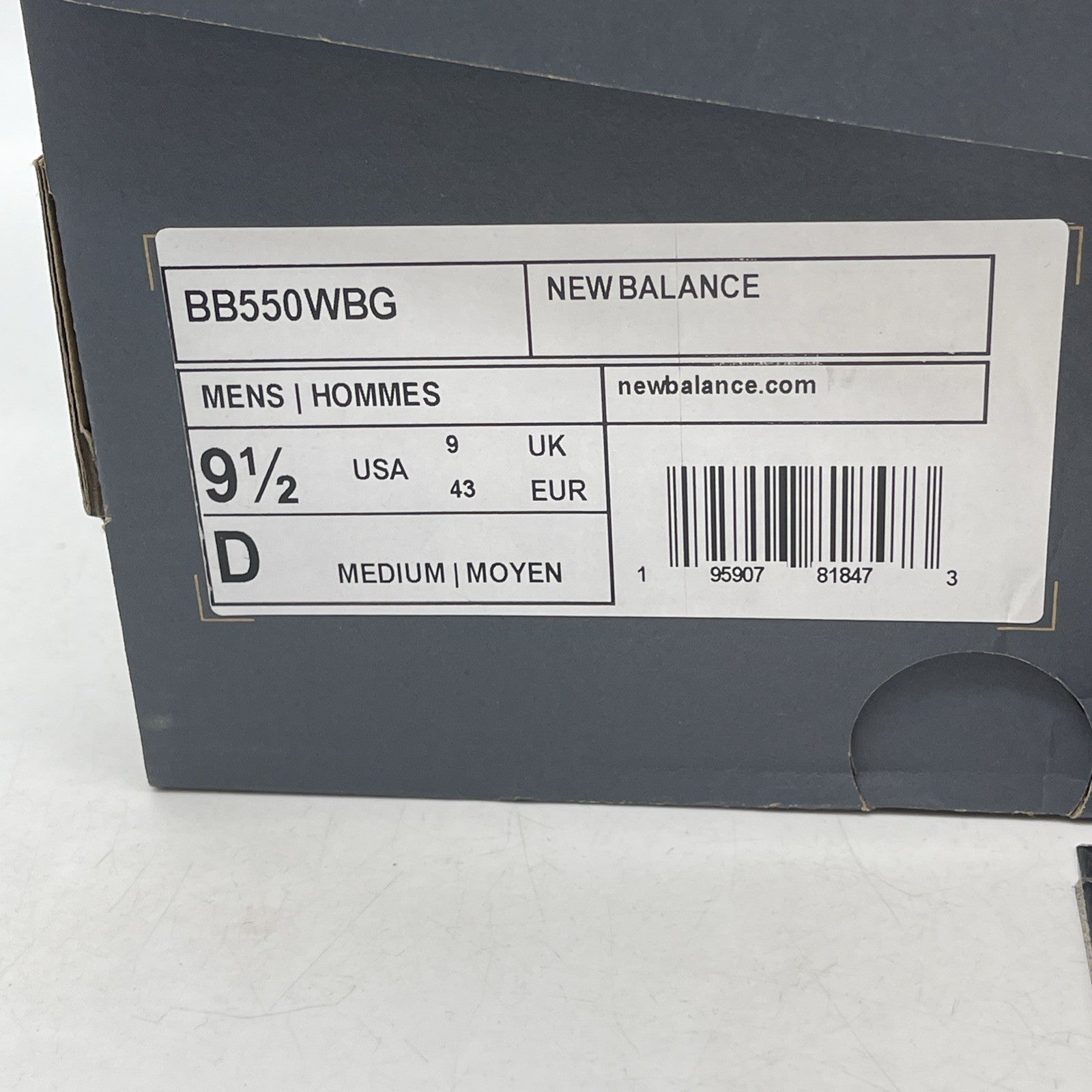 Size 9.5 - New Balance 550 Burgundy Turquoise Leather (BB550WBG)