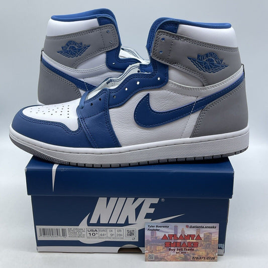 Size 10.5 - Jordan 1 Retro OG High True Blue Grey White Suede (DZ5485-410)