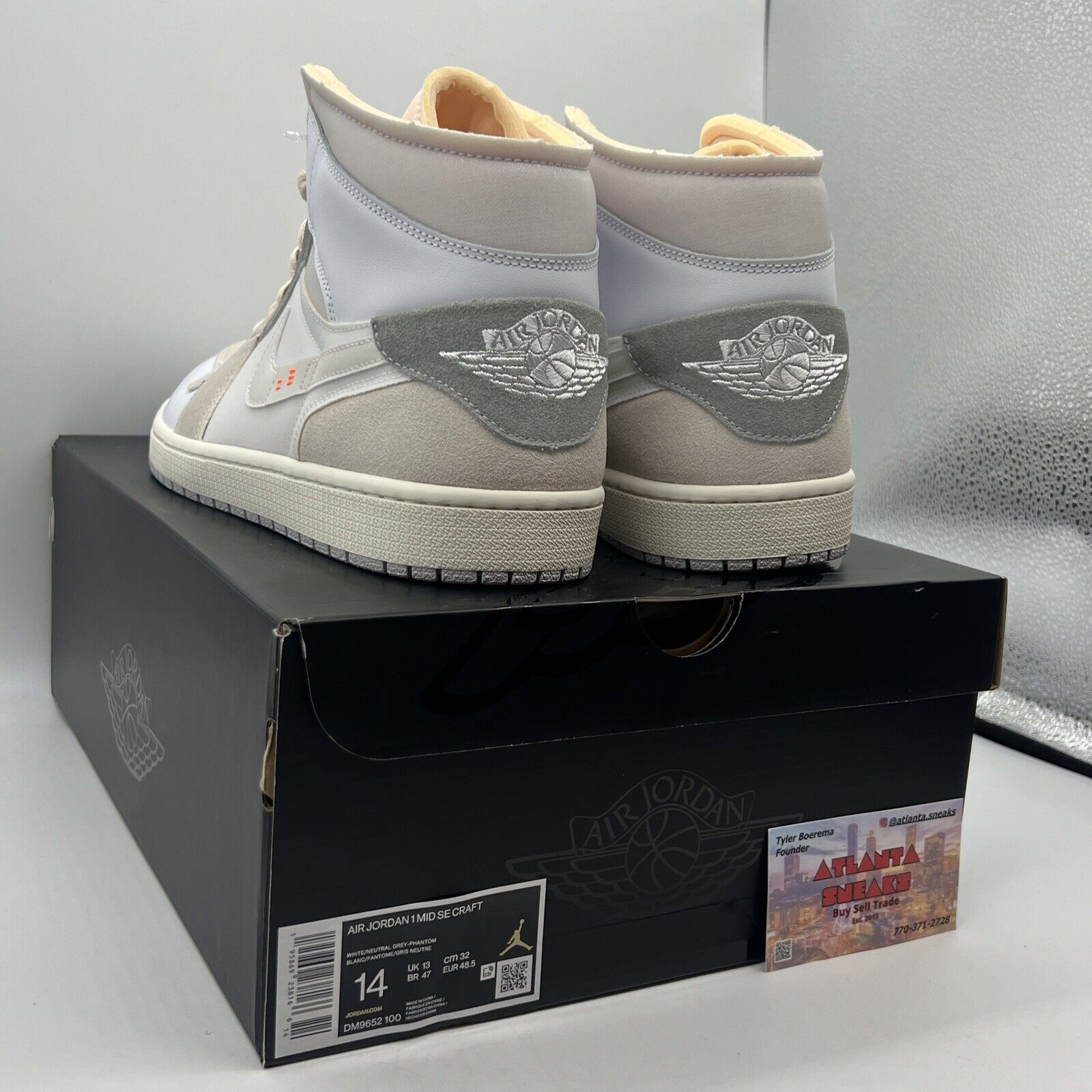 Size 14 - Jordan 1 Mid SE Craft White 2022 Brand New Og All