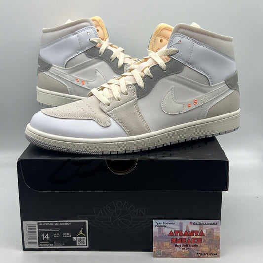 Size 14 - Jordan 1 Mid SE Craft White 2022 Brand New Og All