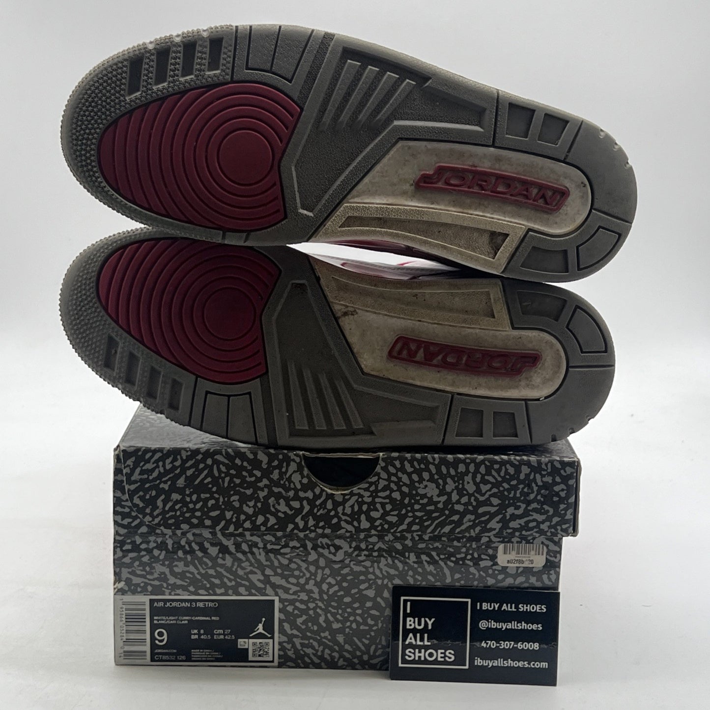 Size 9 - Air Jordan 3 Retro Mid Cardinal Red (CT8532-126)