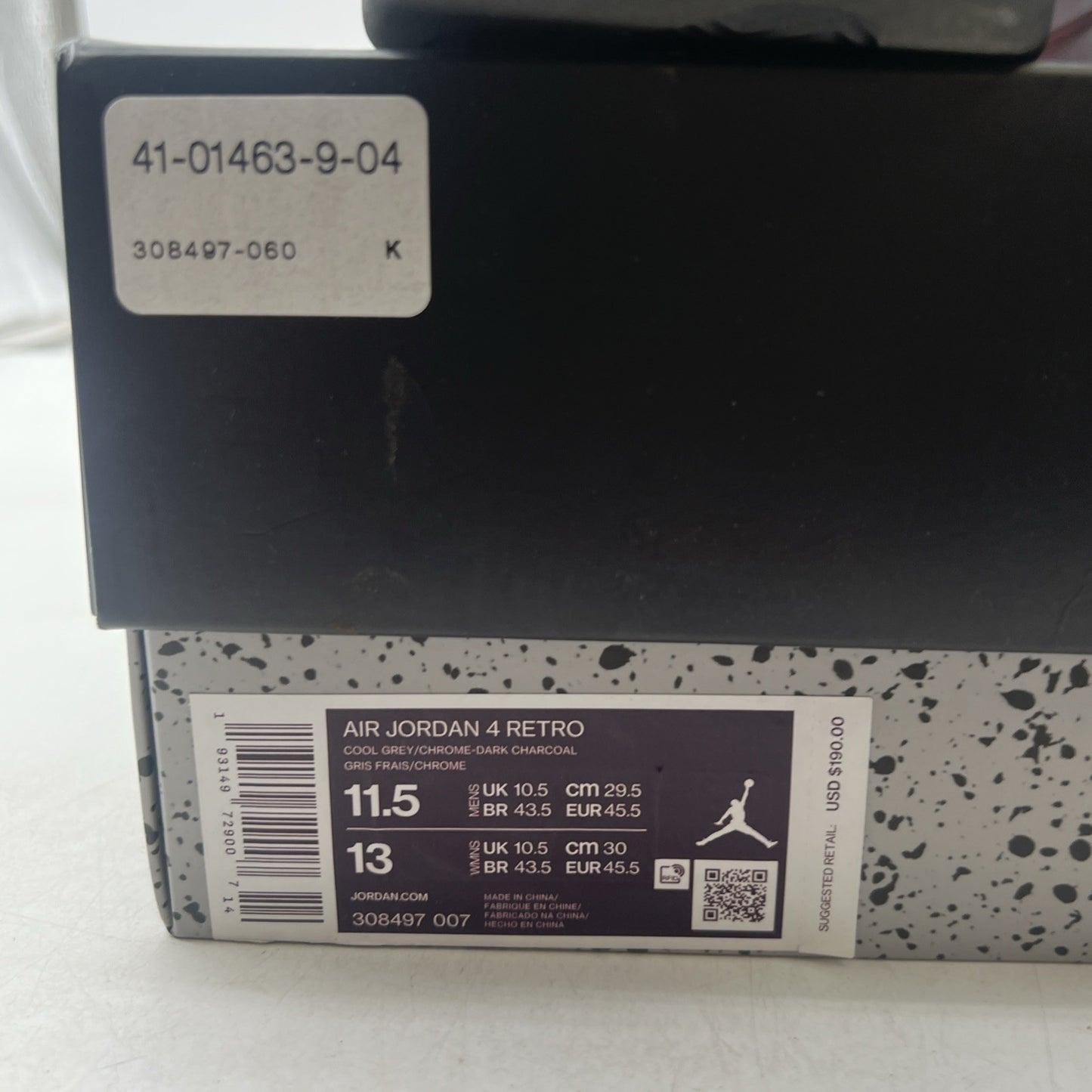 Size 11.5 - Air Jordan 4 Retro Low Cool Grey (308497-007)