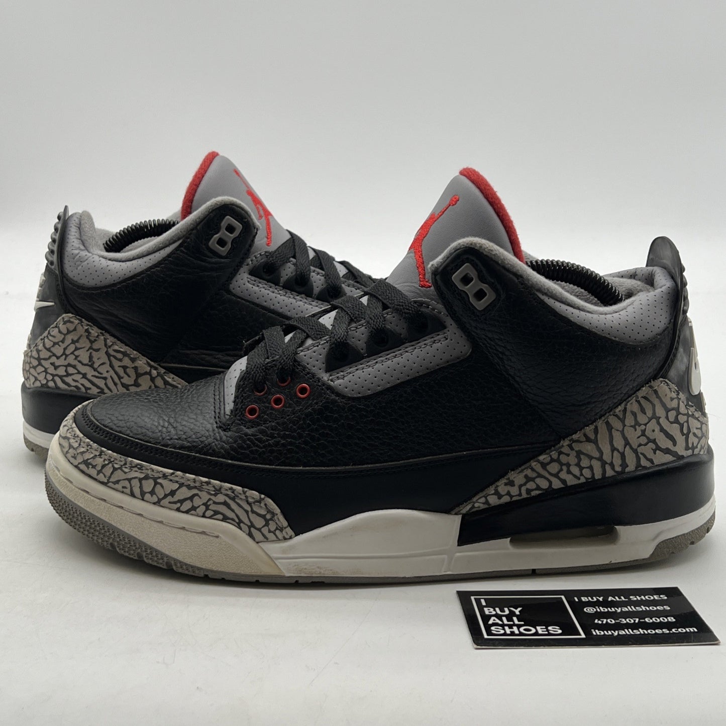 Size 9.5 - Air Jordan 3 Retro OG Mid Black Cement (854262-001)