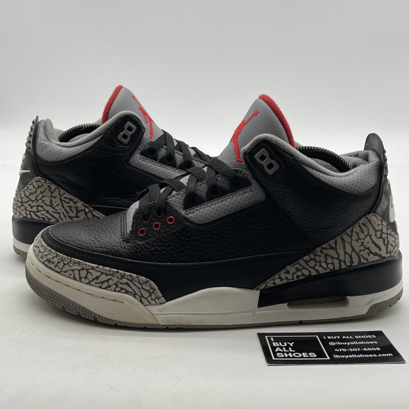 Size 9.5 - Air Jordan 3 Retro OG Mid Black Cement (854262-001)