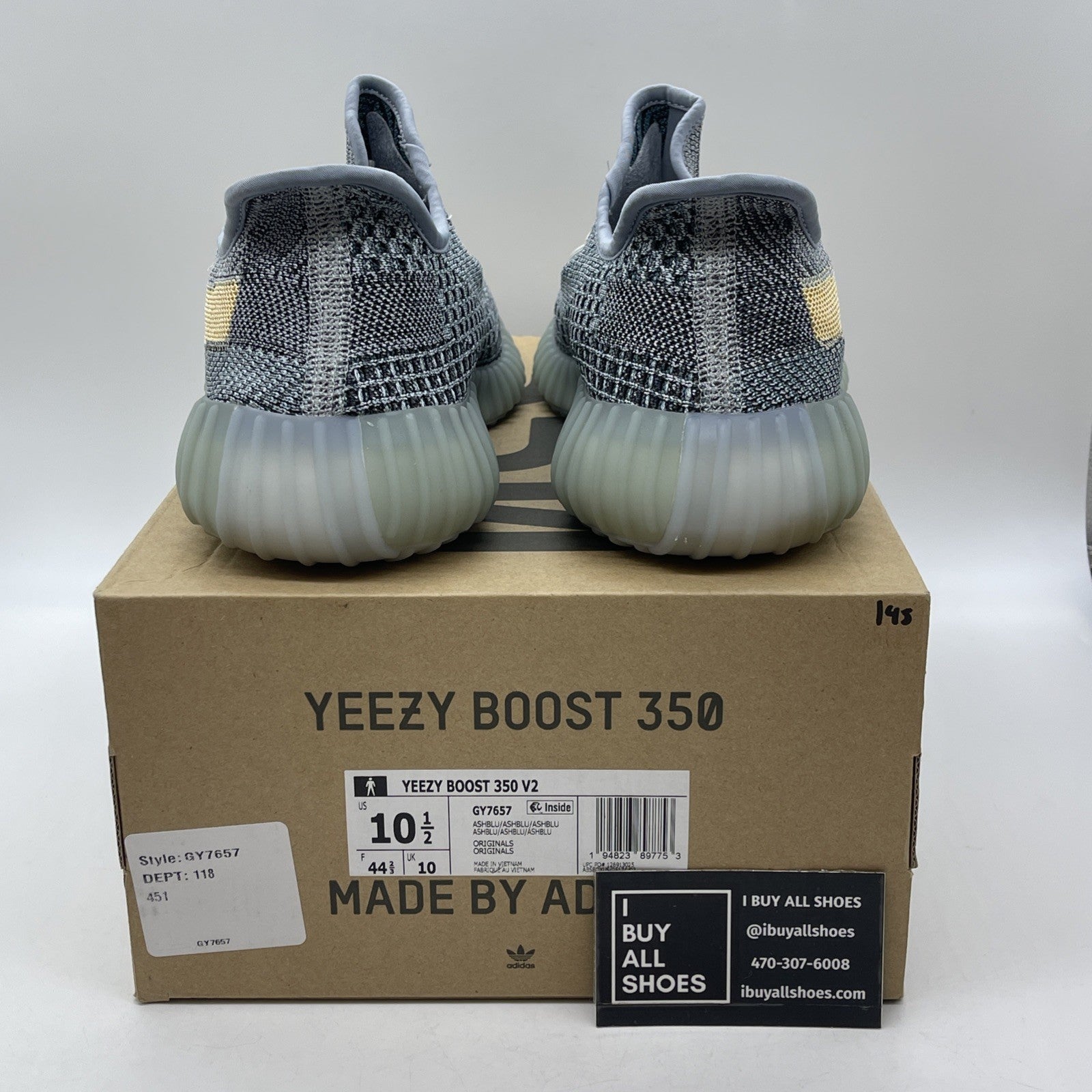 Size 10.5 - adidas Yeezy Boost 350 V2 Ash Blue Brown Suede (GY7657)