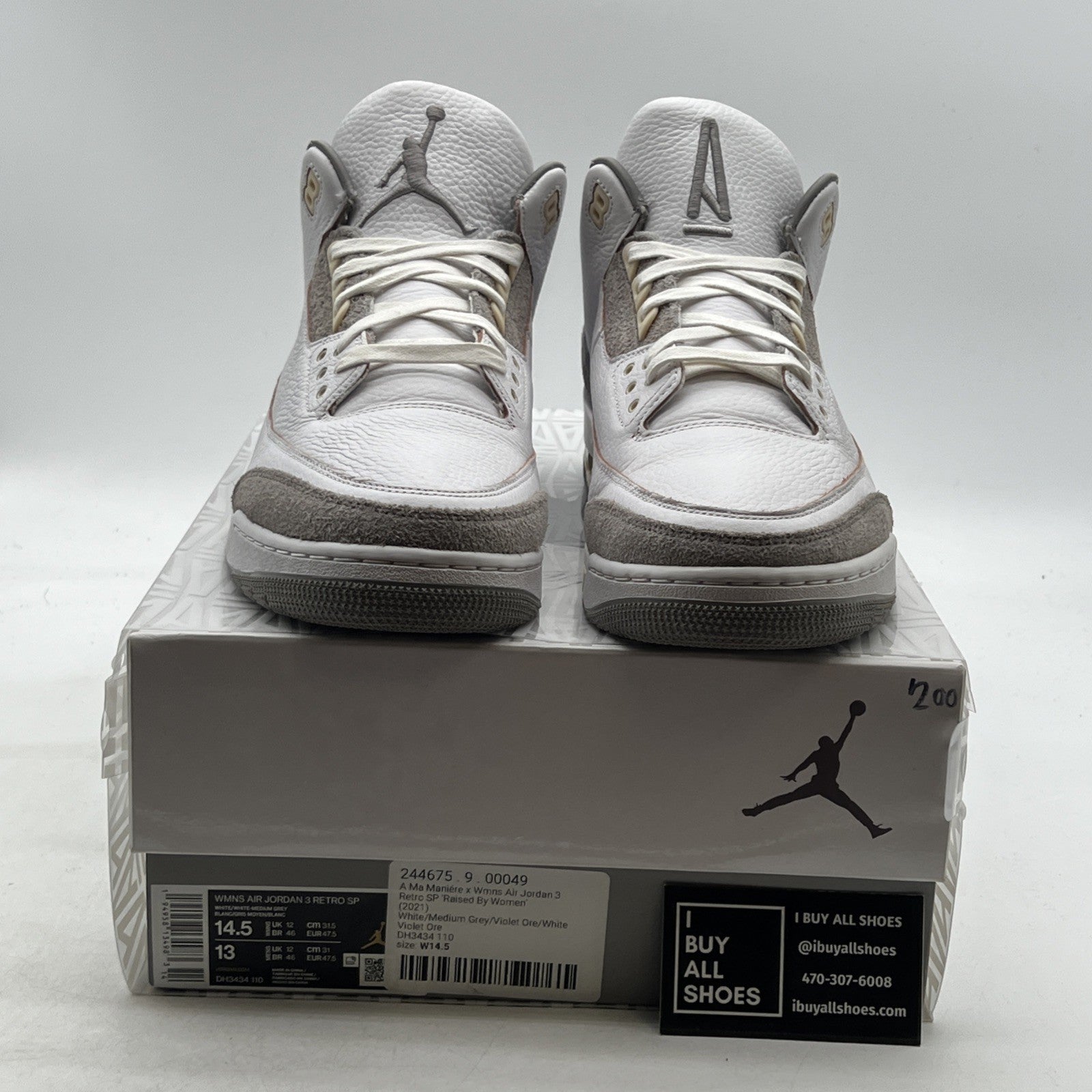 Size 14.5 - Jordan 3 Retro SP x A Ma Maniere Low Raised By Women W (DH3434-110)