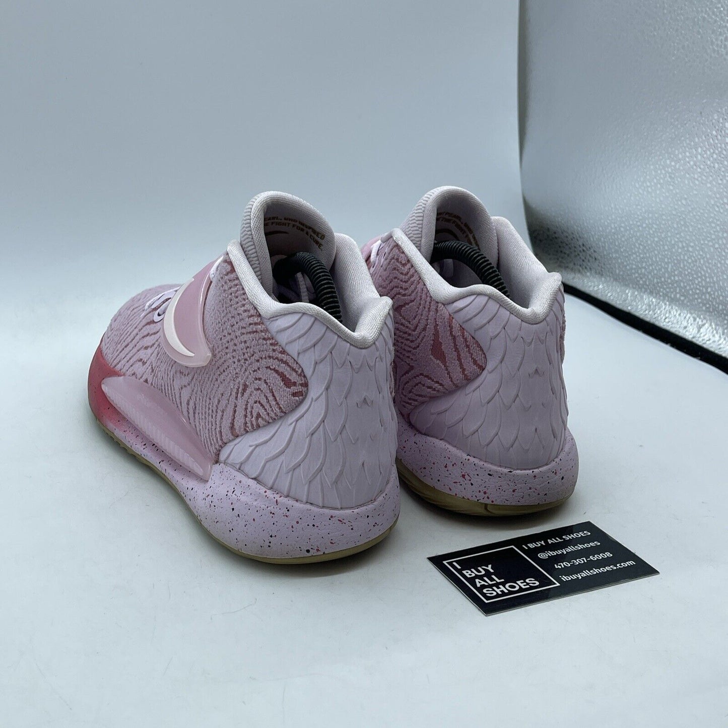 Size 8- Nike KD 14 'Aunt Pearl' Pink Brown Black Suede Leather (DC9379-600)