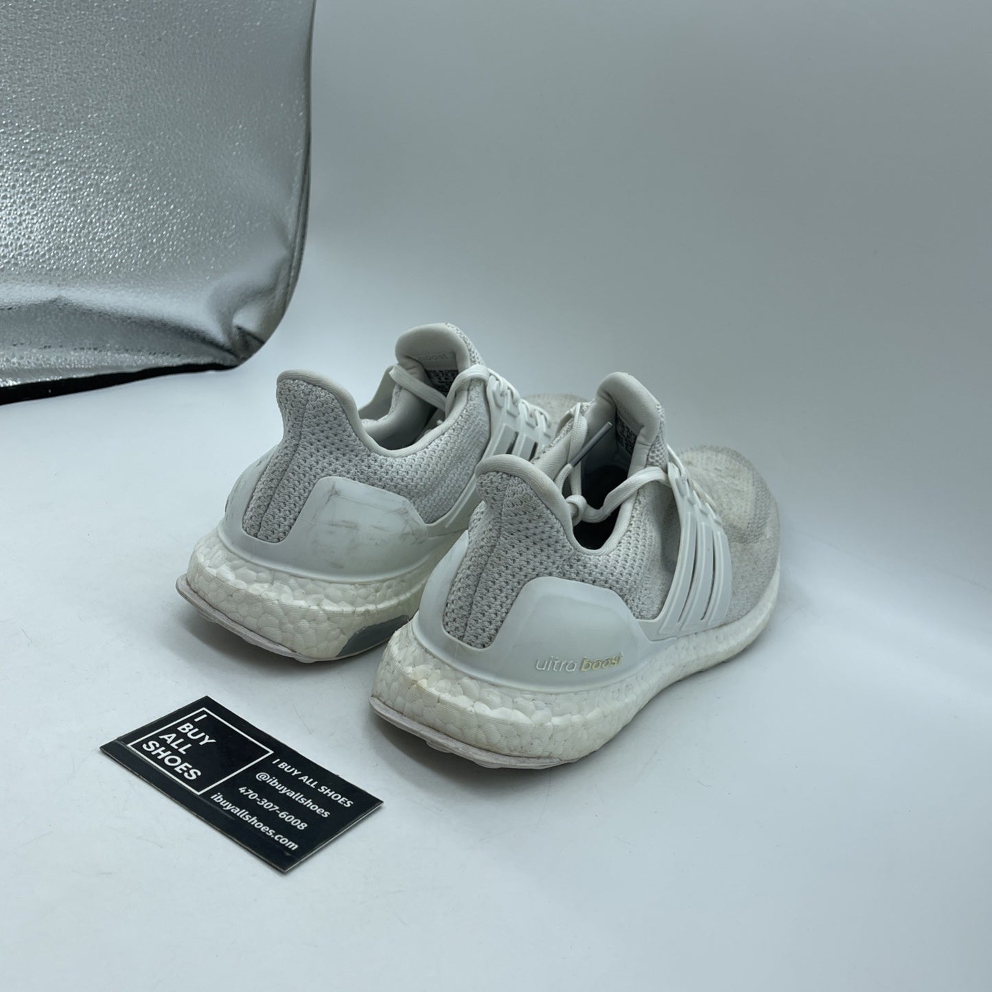 Size 10.5 - adidas UltraBoost Athletic White Flyknit (AQ5929)