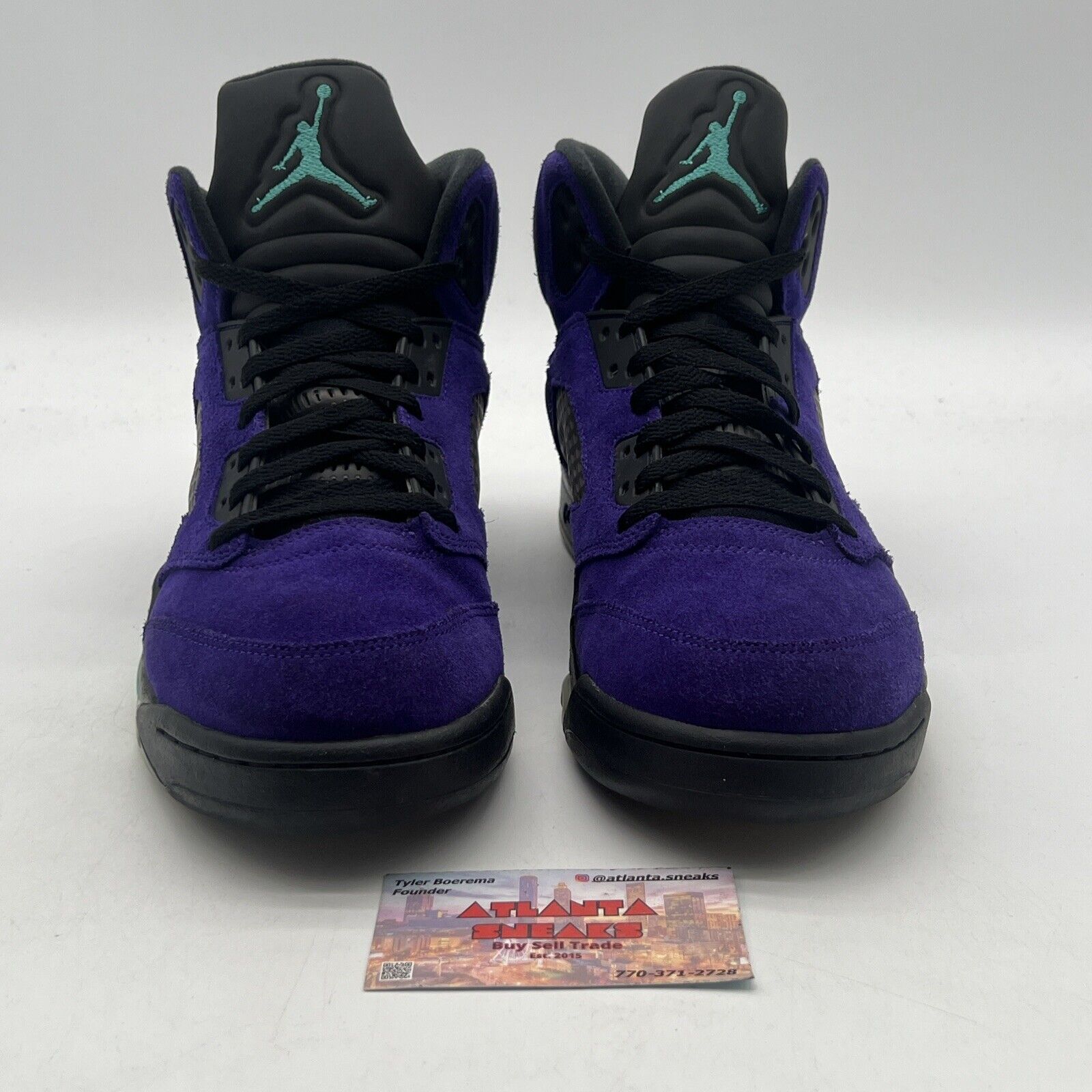 Size 10 - Jordan 5 Retro Alternate Grape 2020 Black Aqua Purple Suede