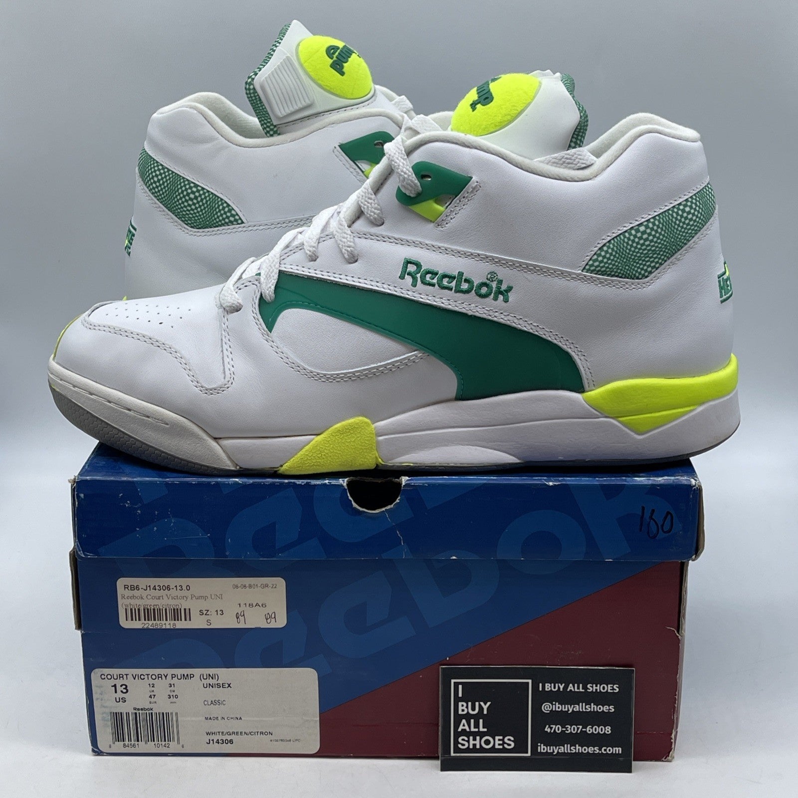 Size 13 - Reebok Court Victory Pump x Michael Chang White 2013 (J14306)