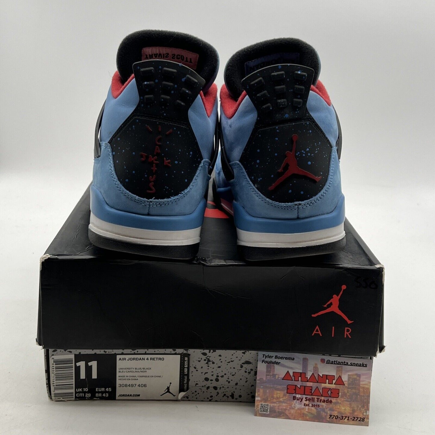 Size 11 - Air Jordan 4 Retro x Travis Scott Mid Cactus Jack (308497-406)