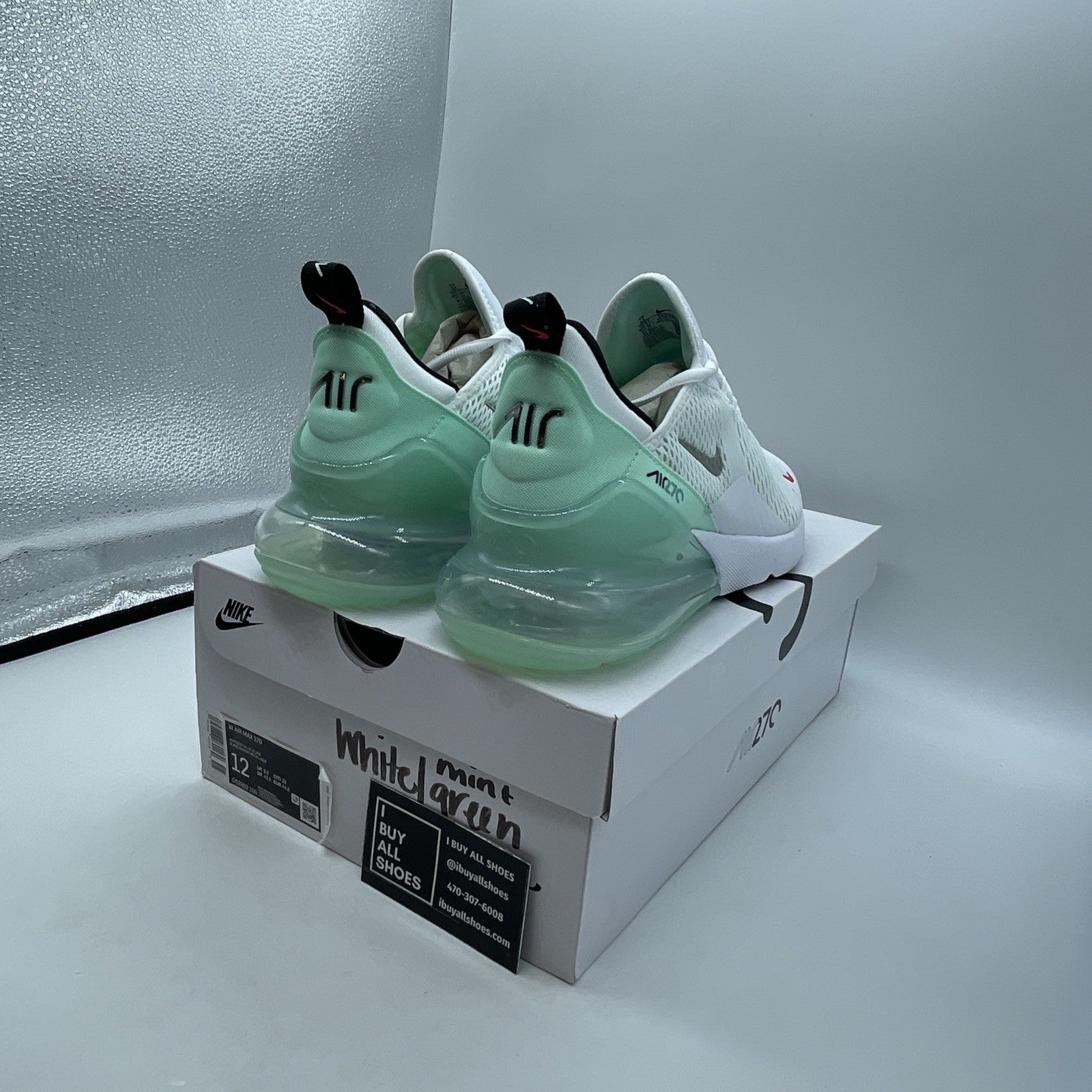 Size 12W - Nike Air Max 270 White Mint Foam (DQ7652-100)