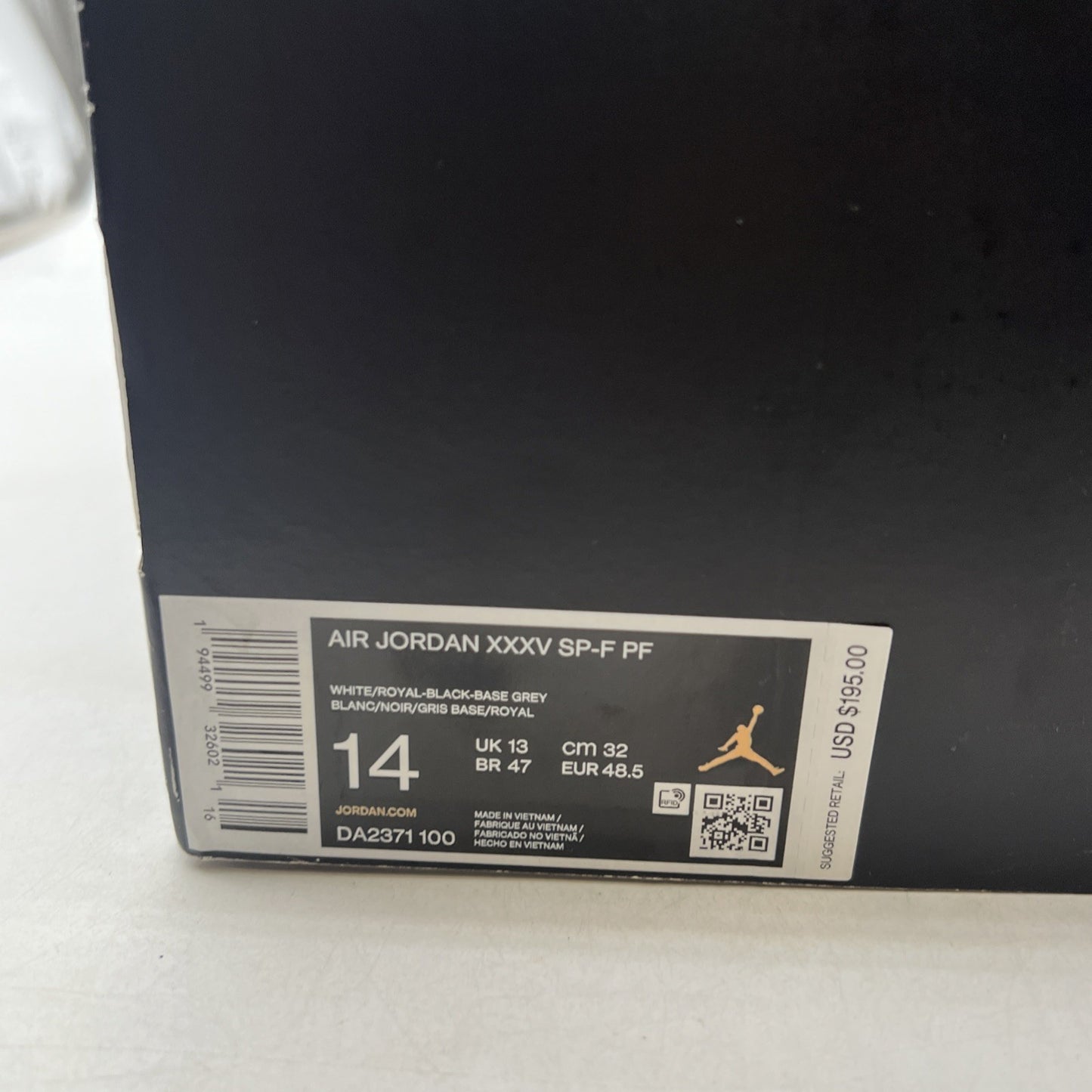 Size 14 - Fragment Design x Air Jordan 35 Gray (DA2371-100)