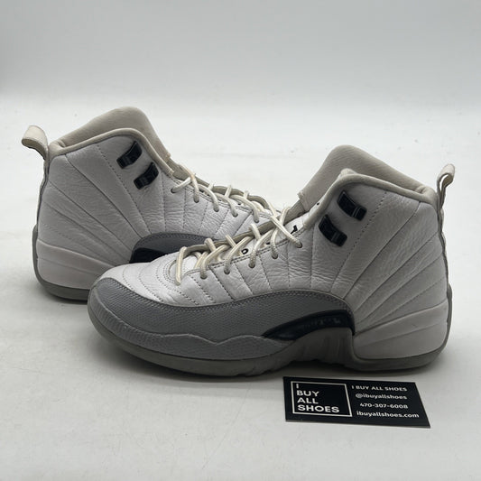 Size 5.5Y - Nike Air Jordan 12 Retro Wolf Grey White Black Leather (510815-108)