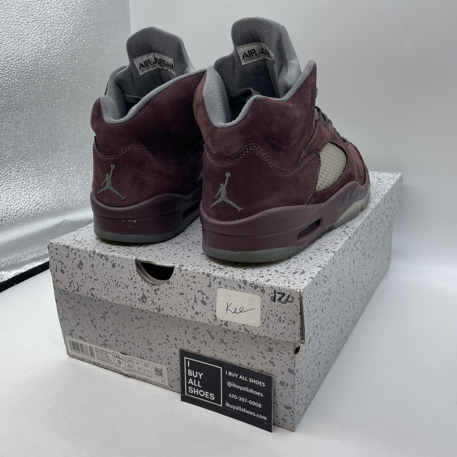 Size 9.5 - Air Jordan 5 Retro SE 2023 Burgundy Grey Suede (DZ4131-600)