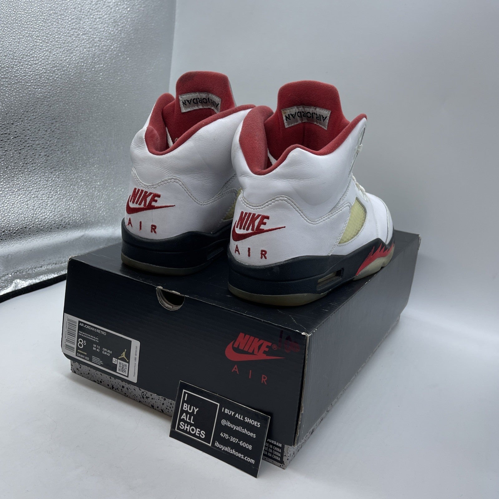 Size 8.5 - Air Jordan 5 Retro Mid Fire Red (DA1911-102)