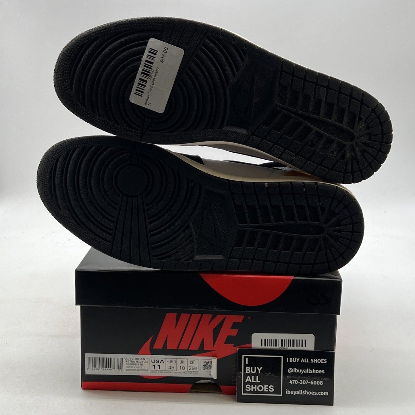 Size 11 - Air Jordan 1 Retro High OG Volt (555088-118)
