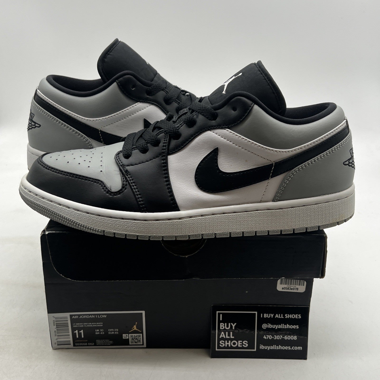 Size 11 - Air Jordan 1 Low Shadow Toe (553558-052)