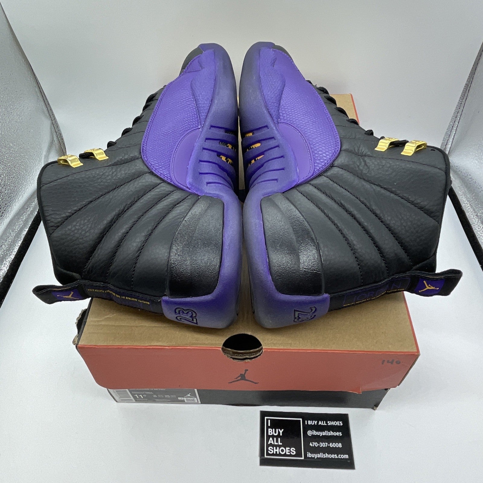 Size 11.5 - Jordan 12 Retro Mid Field Purple Black Leather (CT8013-057)