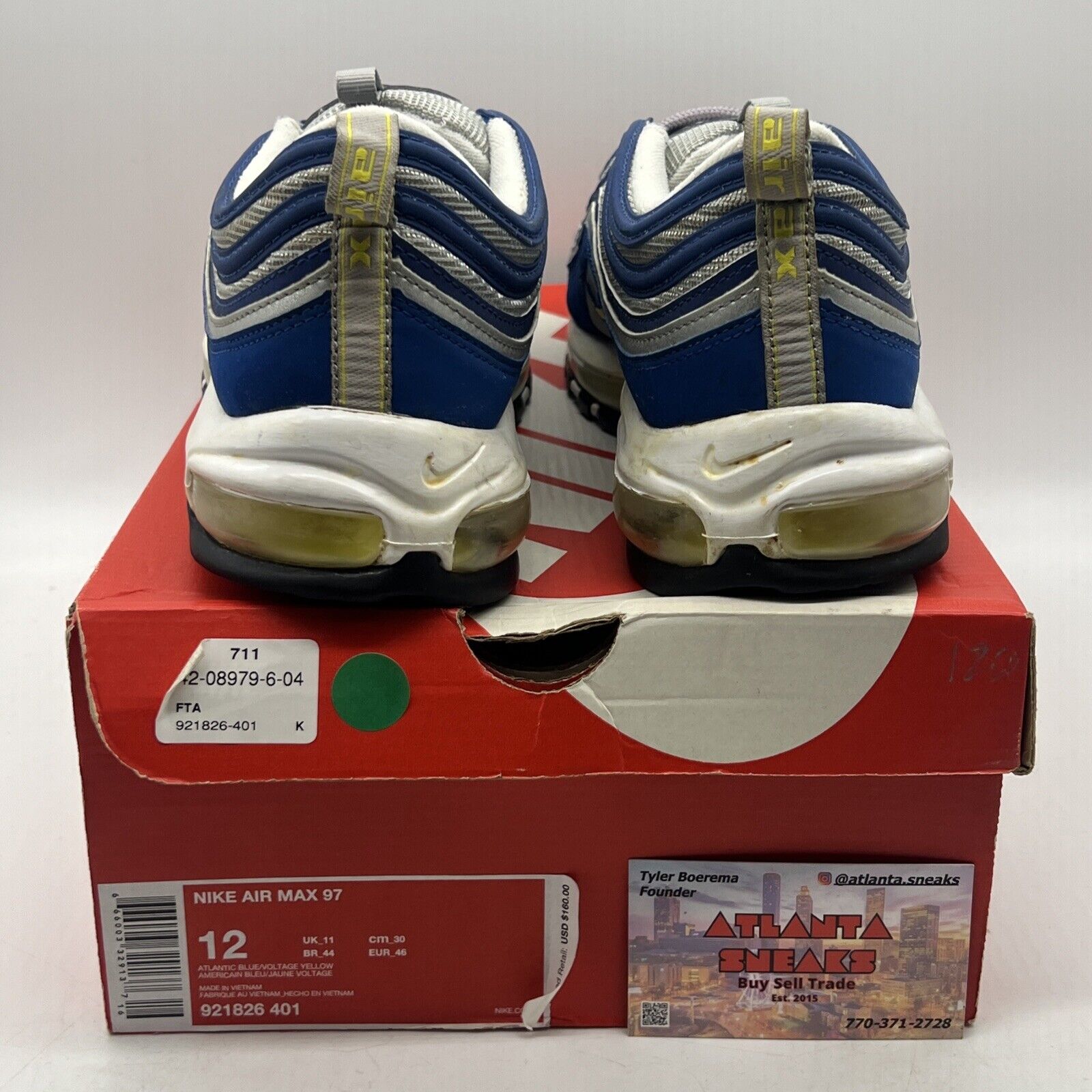 Size 12 - Nike Air Max 97 Atlantic Blue Blue Yellow Grey