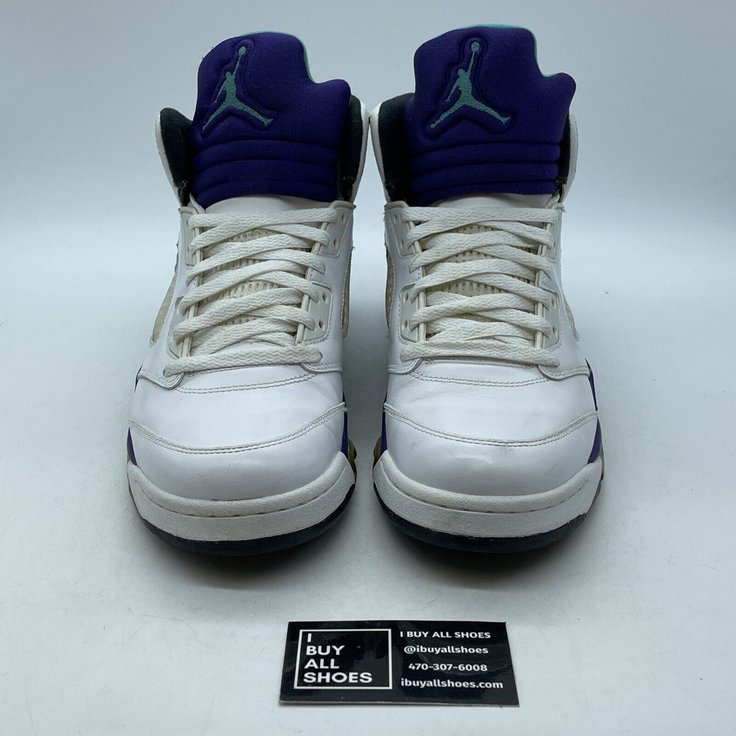 Size 10.5 - Jordan 5 Retro Grape 2013 White Purple Black Leather (136027-108)