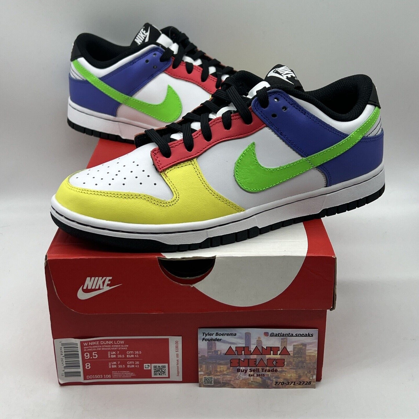 Size 9.5 - Nike Dunk Low Green Strike 2021 Brand New Og All