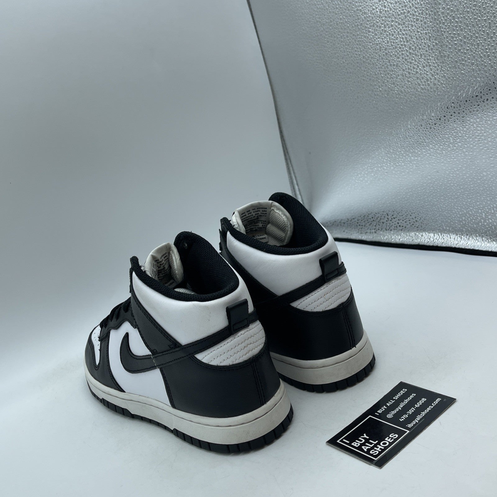 Size 8.5 - Nike Dunk High Black White Leather (DD1399-105)