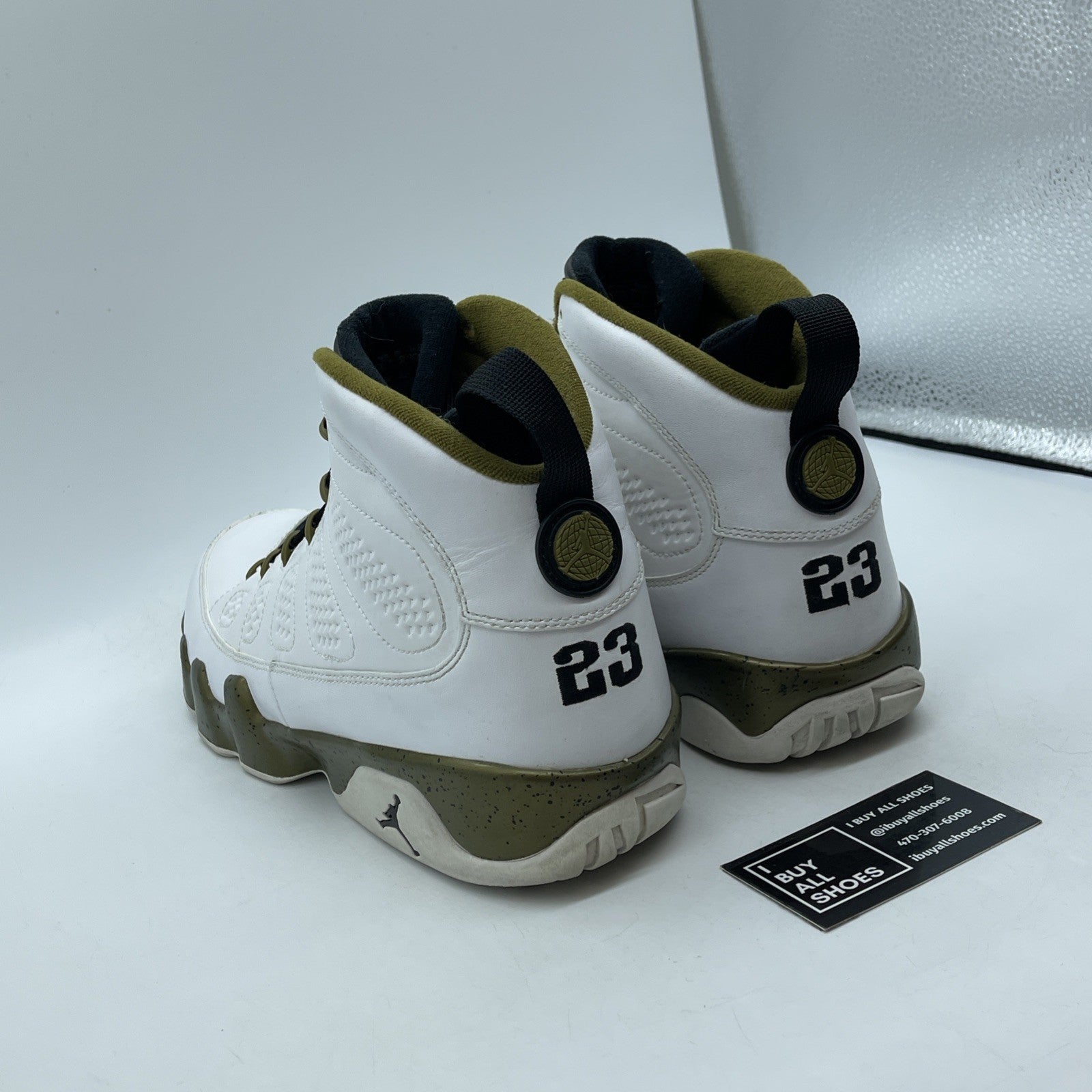 Size 12.5 - Air Jordan 9 Retro Statue White Green Leather (302370-109)