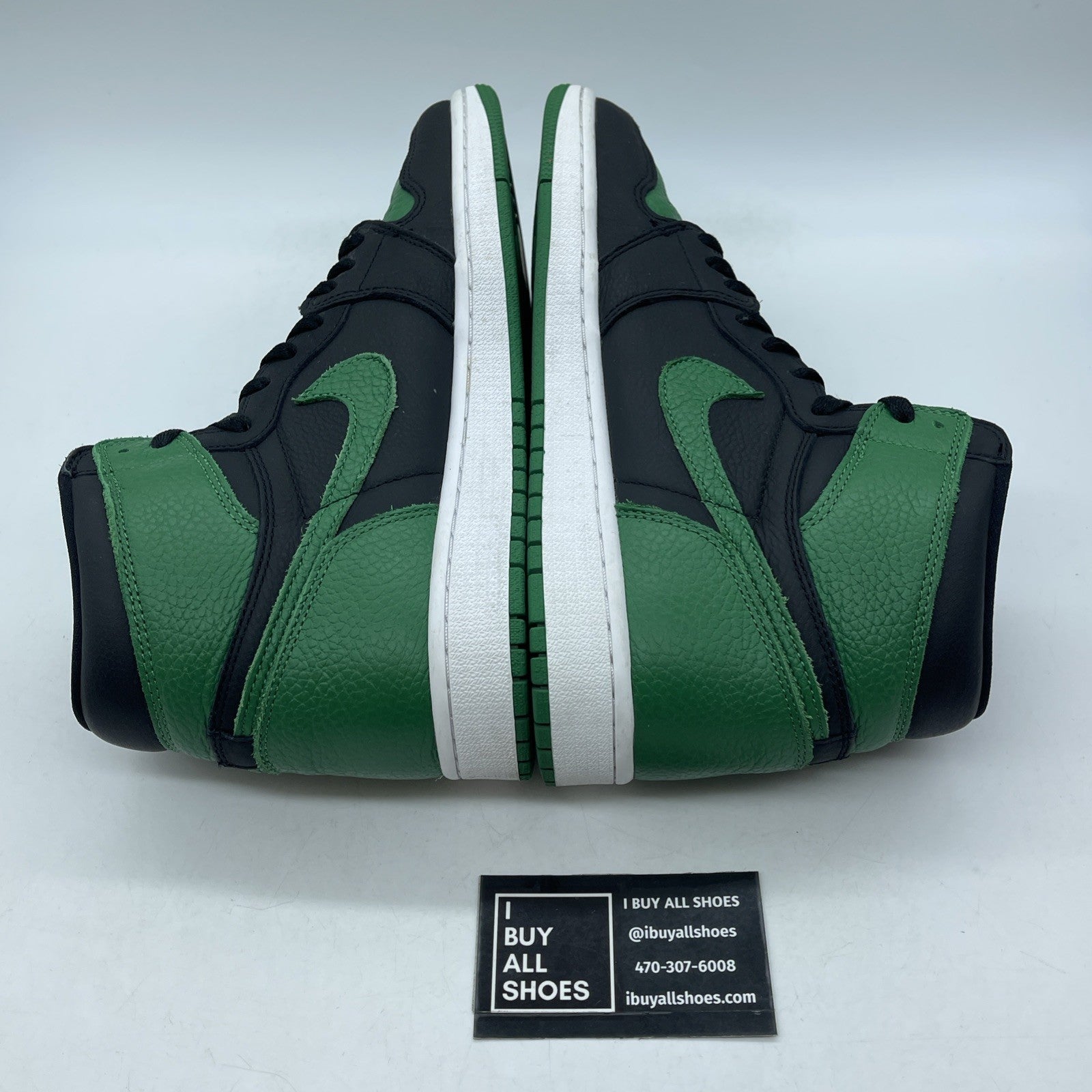 Size 10 - Jordan 1 Retro OG High Pine Green 2.0 Black Leather (555088-030)