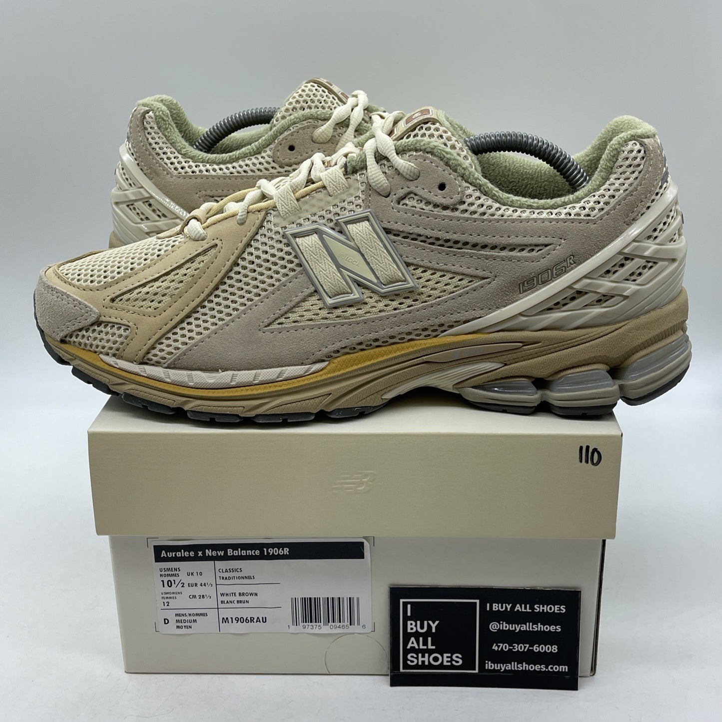 Size 10.5 - New Balance AURALEE x 1906R Bone White Brown Suede (M1906RAU)