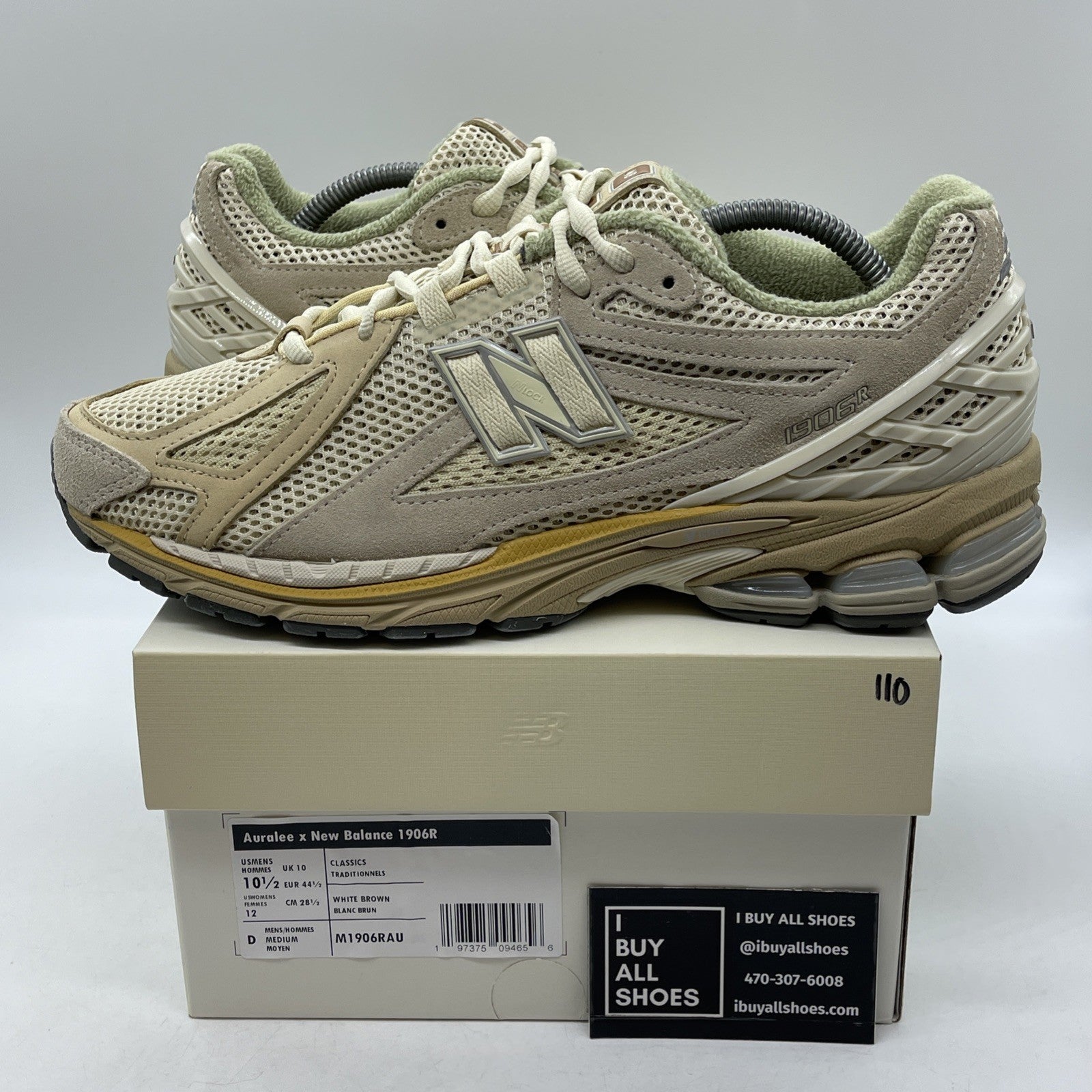 Size 10.5 - New Balance AURALEE x 1906R Bone White Brown Suede (M1906RAU)