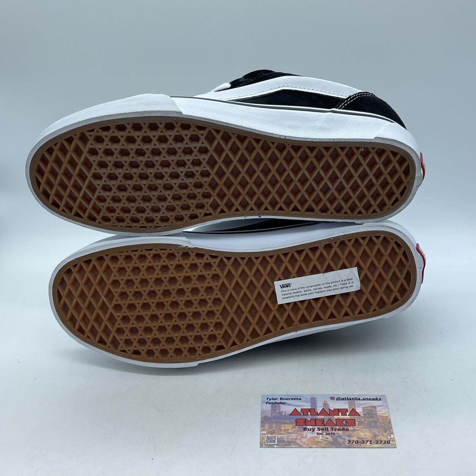 Size 9.5 - Vans Knu Skool Black White Suede Leather (VN0009QC6BT)