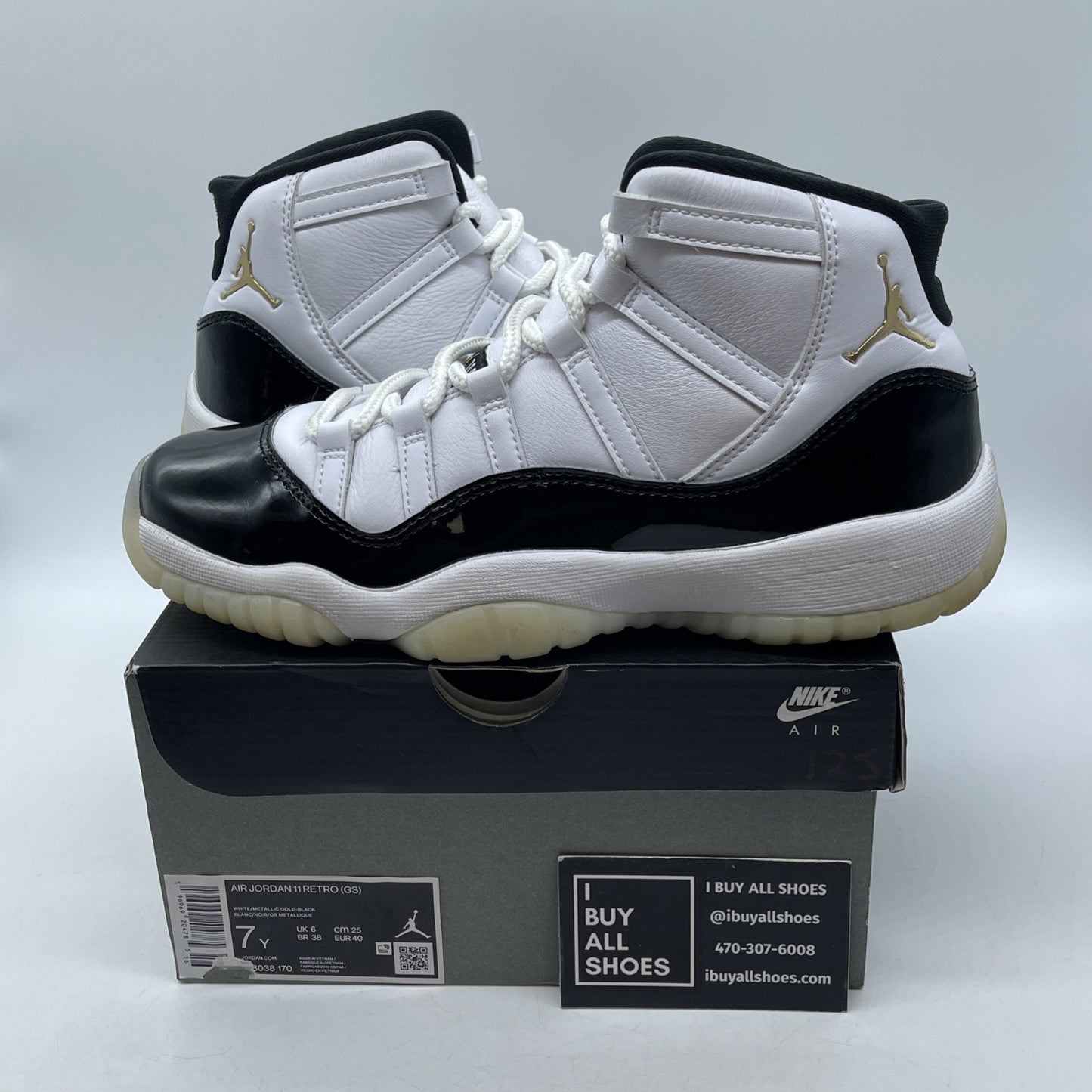 Size 7Y - Jordan 11 Retro Mid Gratitude / Defining Moments Black (378038-170)
