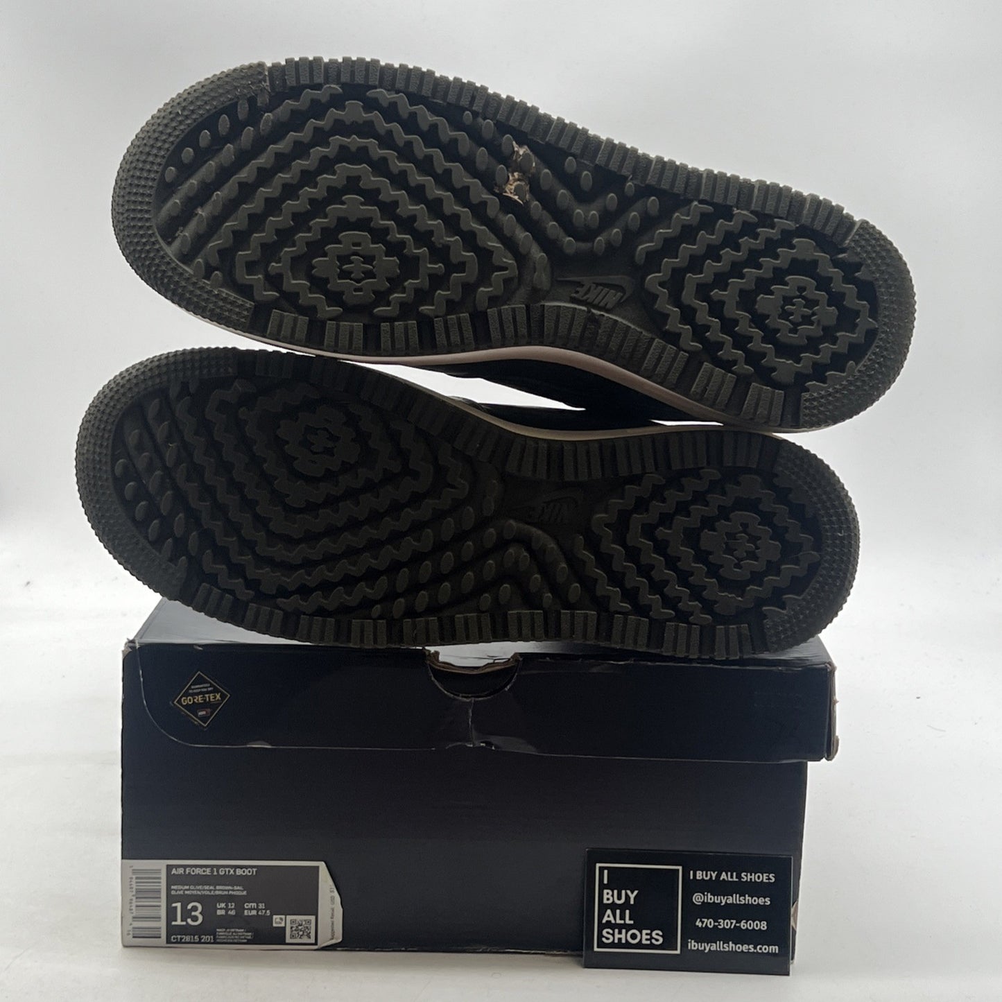 Size 13 - Nike Air Force 1 High Gore-Tex 2020 Olive (CT2815-201)