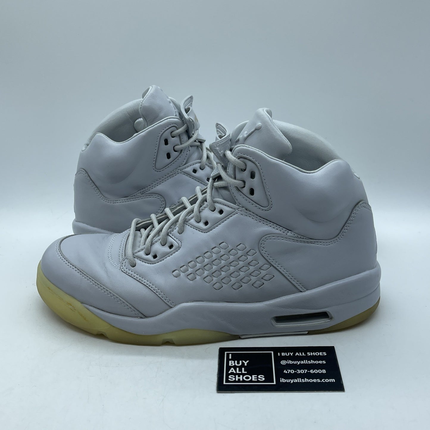 Size 9.5 - Air Jordan 5 Retro Premium Pure Platinum Leather (881432-003)