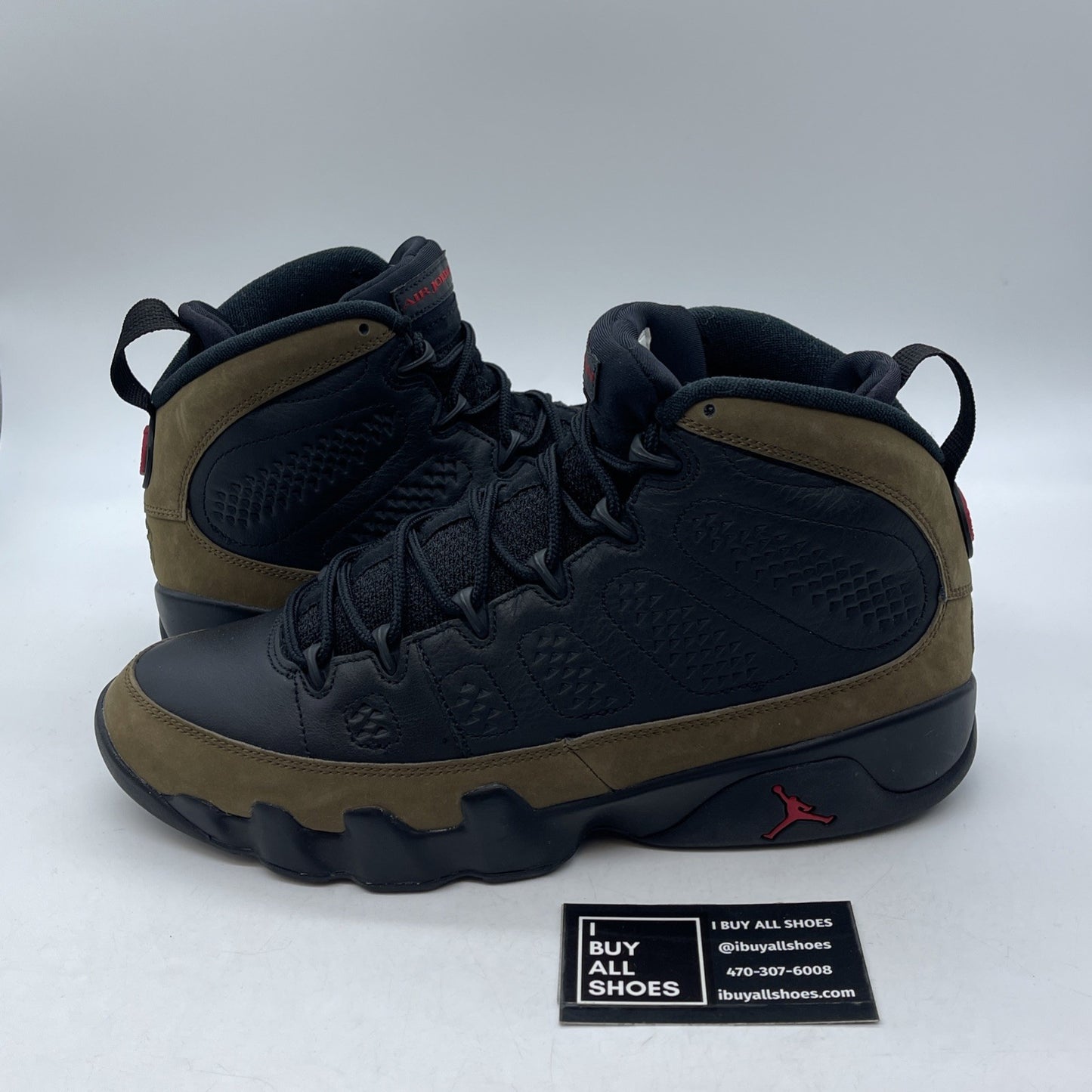 Size 10.5 - Air Jordan 9 Retro 2024 Olive Green Black Red Suede (HV4794-030)